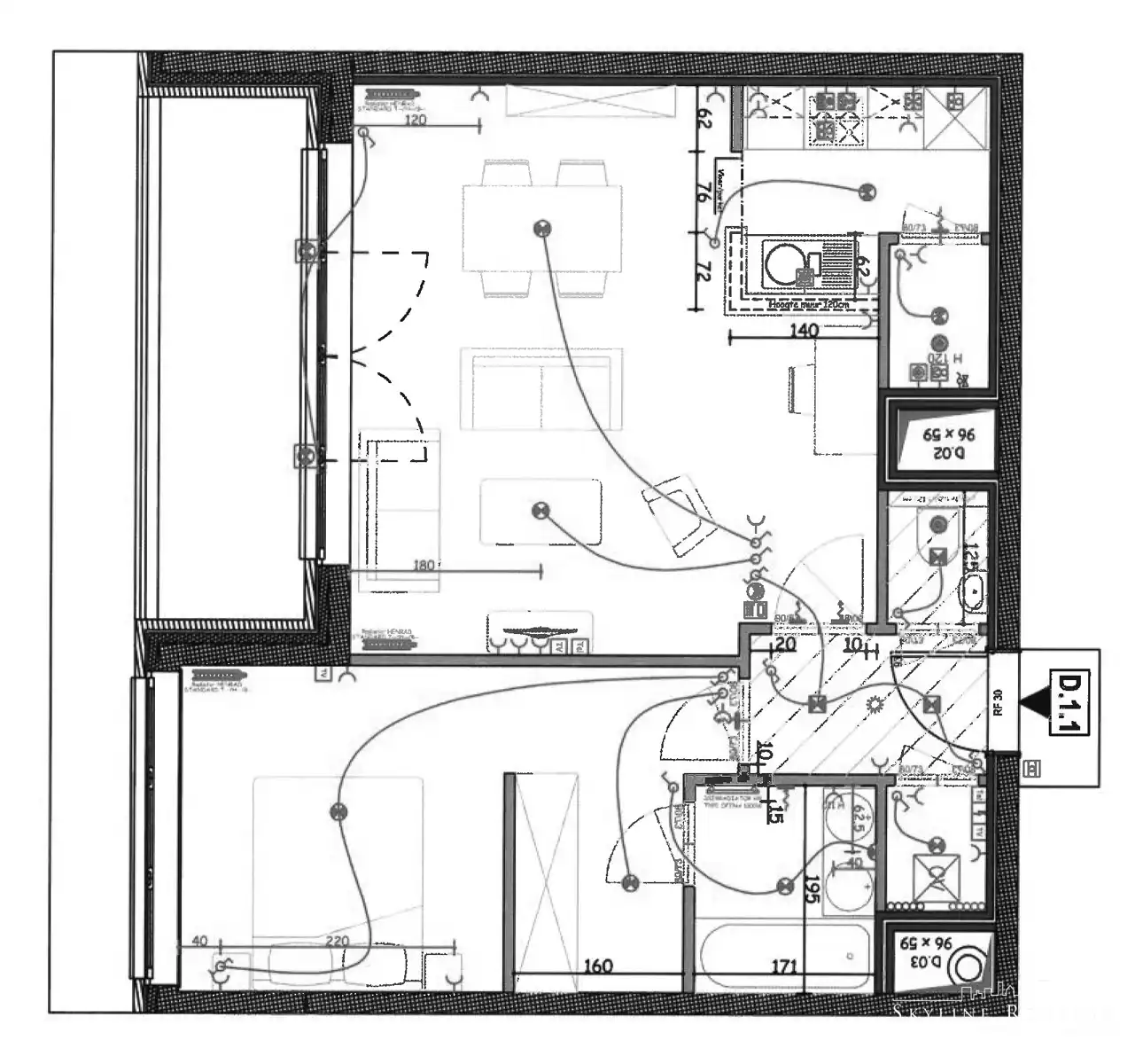 Prachtig gemeubileerd appartement - 1 kamer met terras.  foto 12