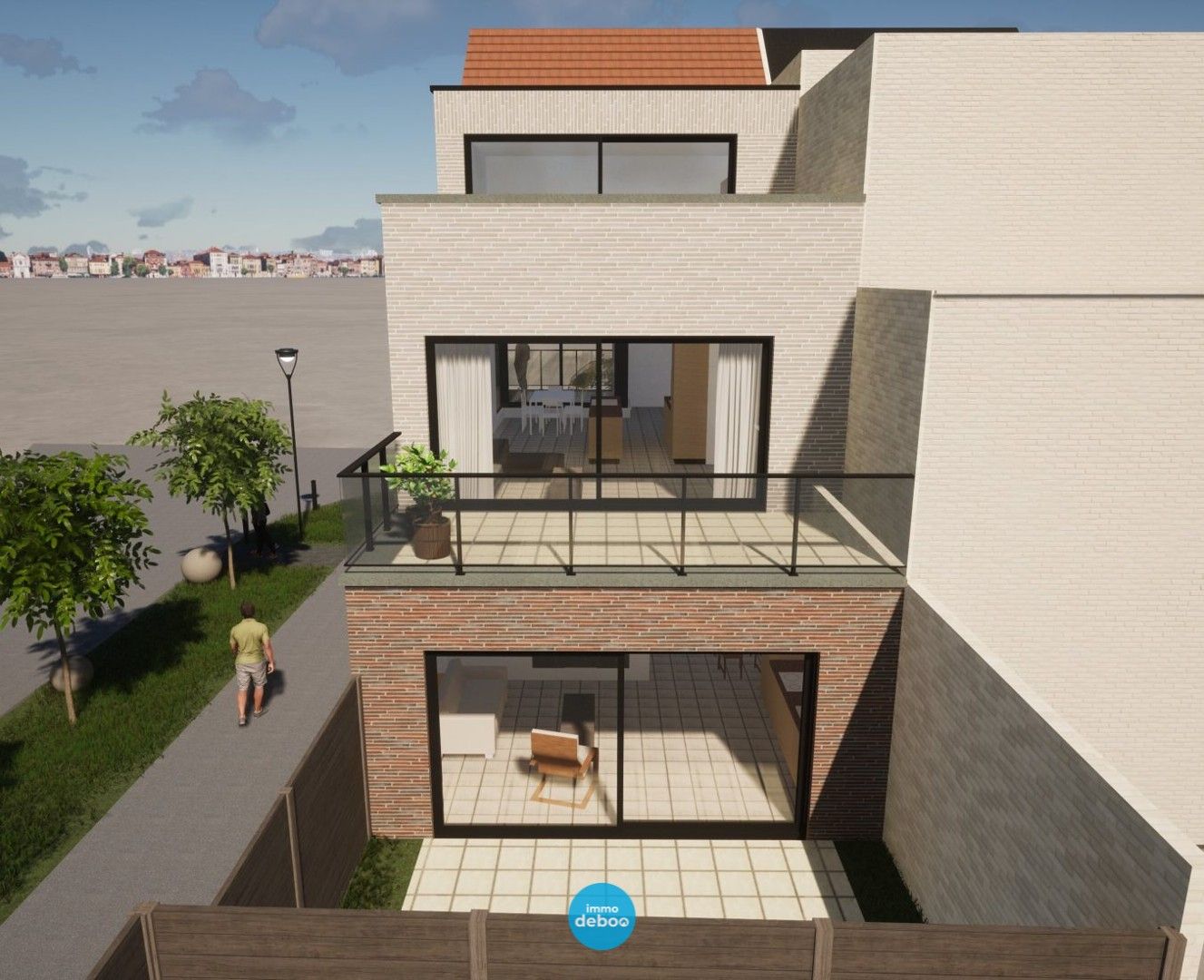 Bouwgrond met bouwvergunning voor halfopen kangoeroewoning vlakbij zee foto 6