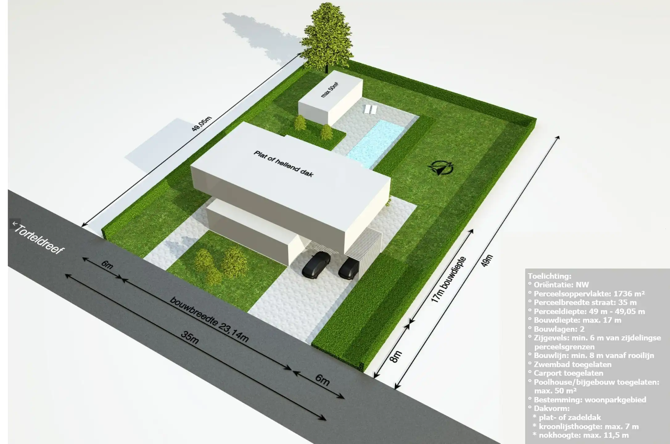 Rustig gelegen villaperceel van 1.736m² foto 3