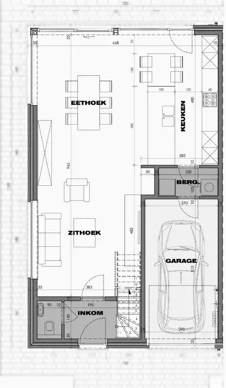 Nieuw te bouwen halfopen woning te Ieper. foto 3