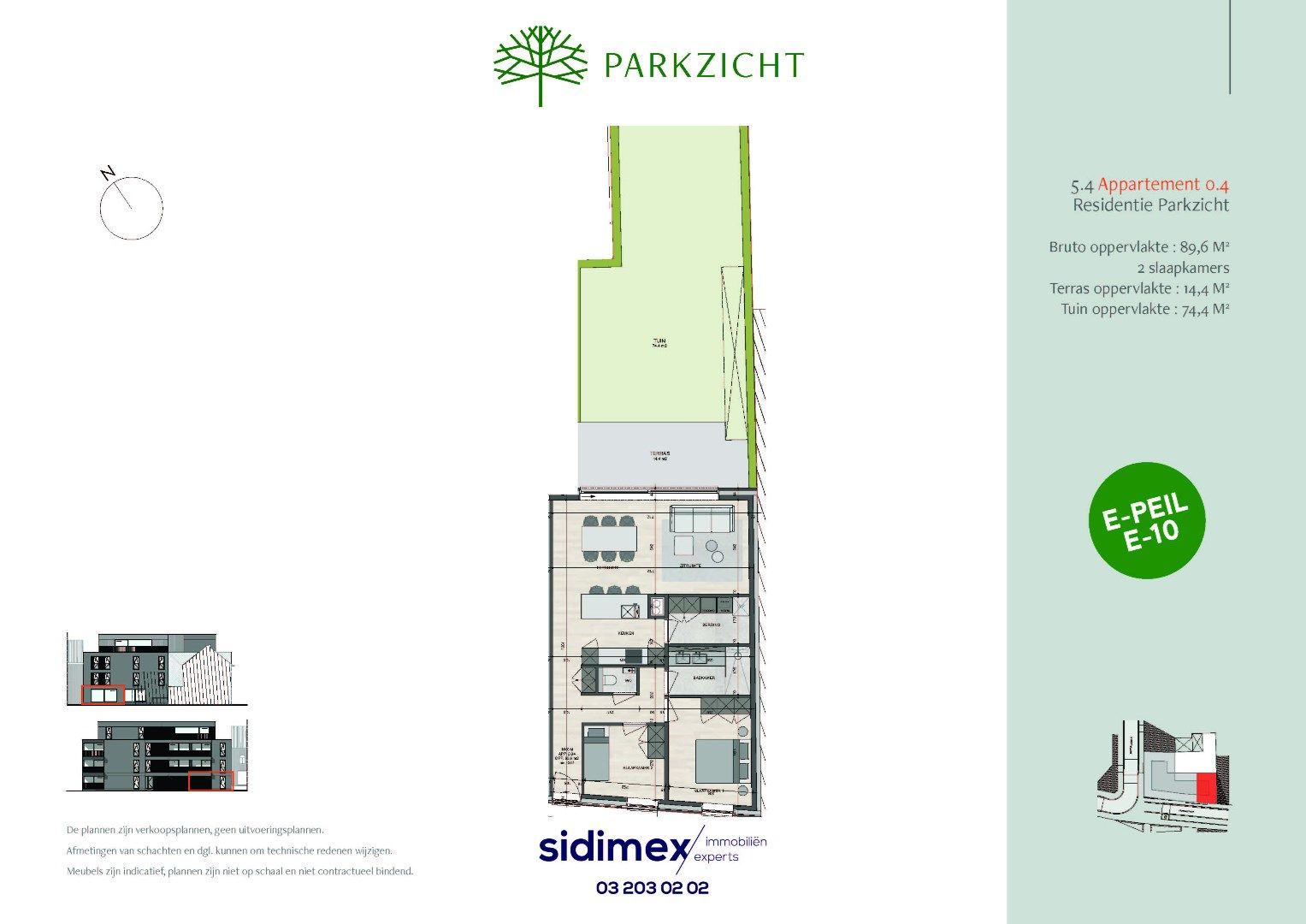 2 slpk appartement van ca. 89,6 m² met terras en tuin foto 5