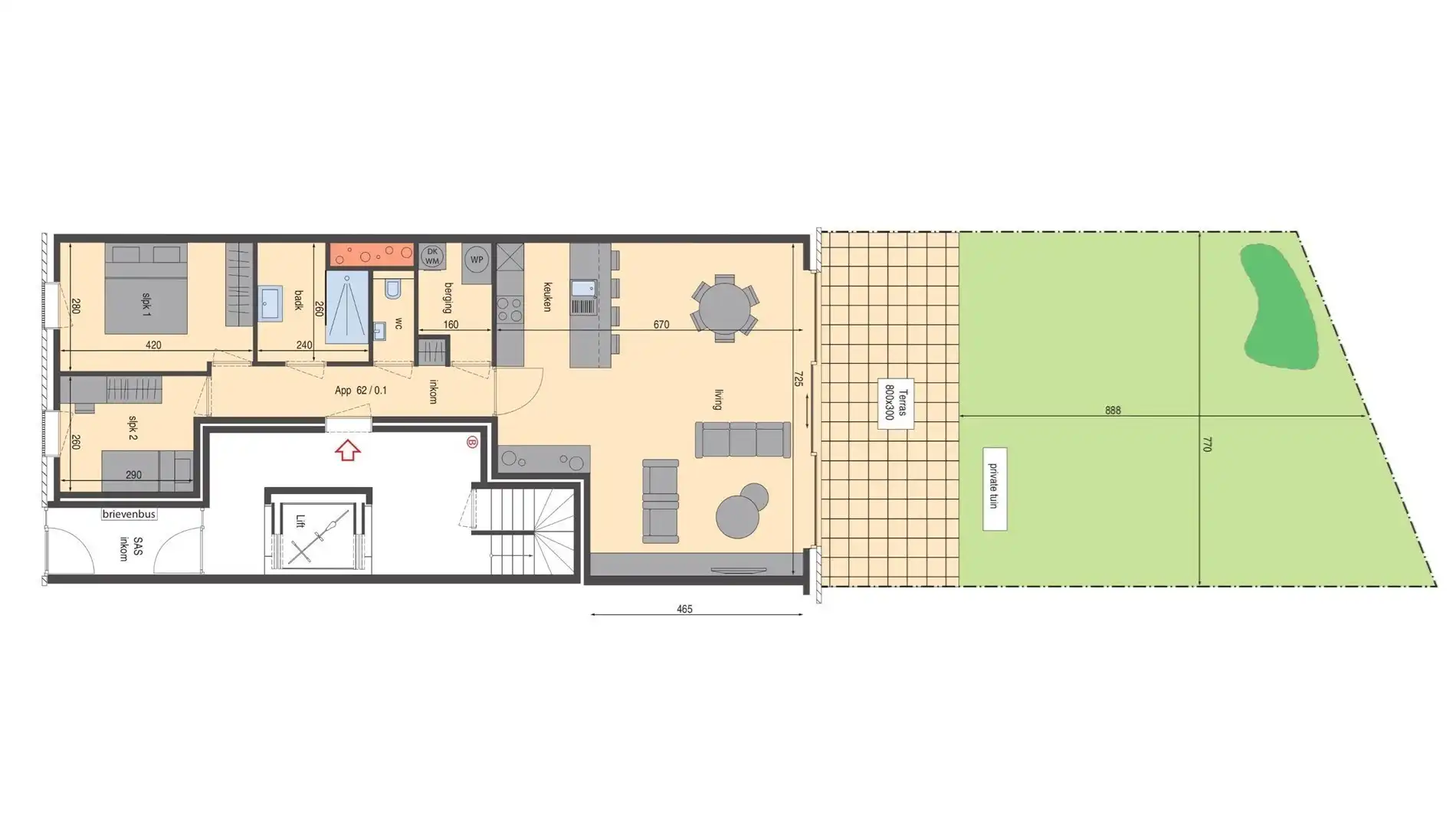 Gelijkvloers wonen met zonnige privétuin in Residentie "Finion" foto 9