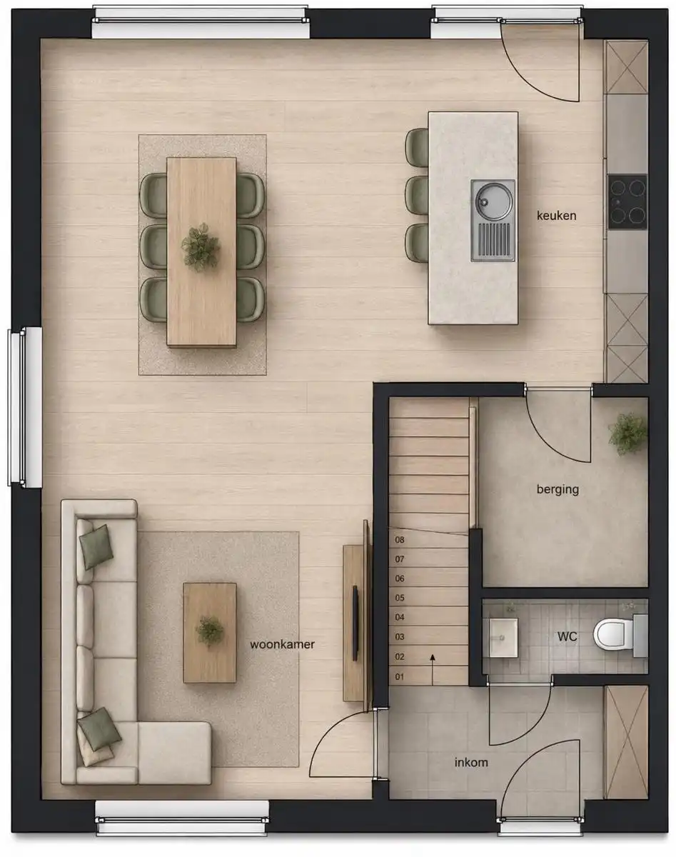 Halfopen nieuwbouwwoning in doodlopende straat foto 4