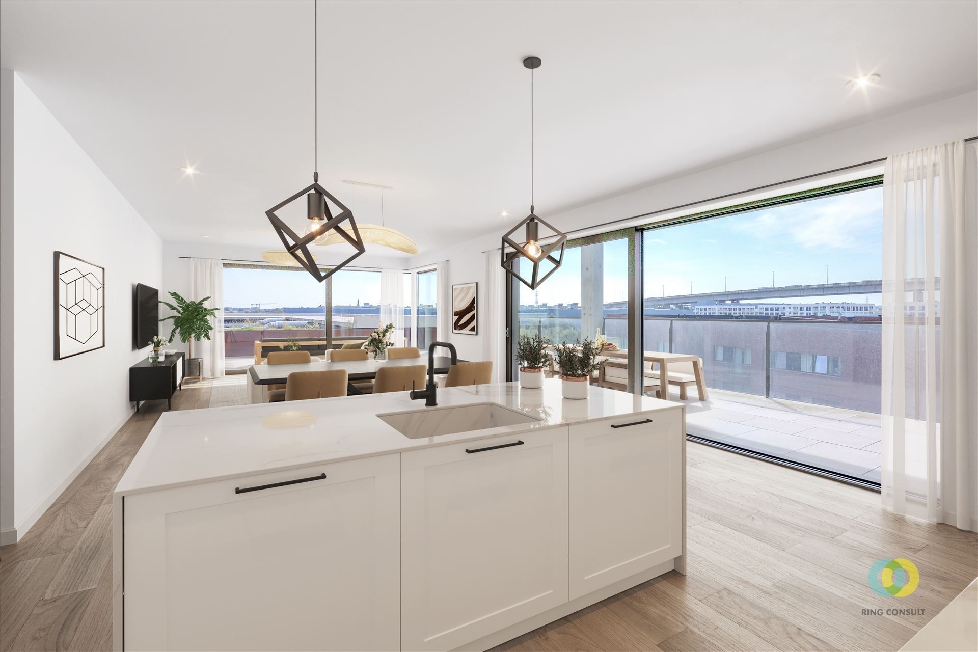 Penthouse met ruim terras en zicht over het water foto 3