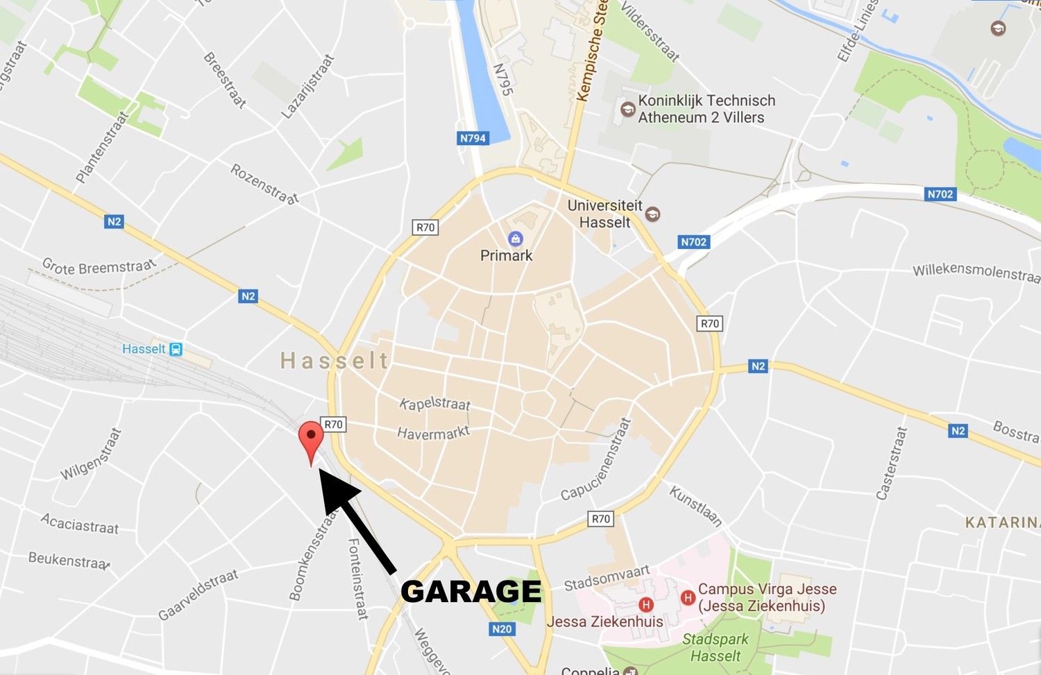 Ruime, afsluitbare garage, gelegen op slechts 100 m wandelafstand van de kleine ring in Hasselt foto 2