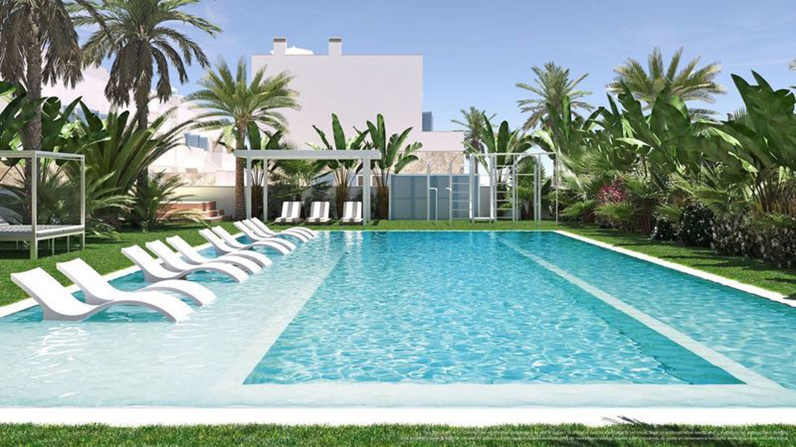 SPANJE - Appartementen Ibiza-stijl 1km van strand, zee. foto 28
