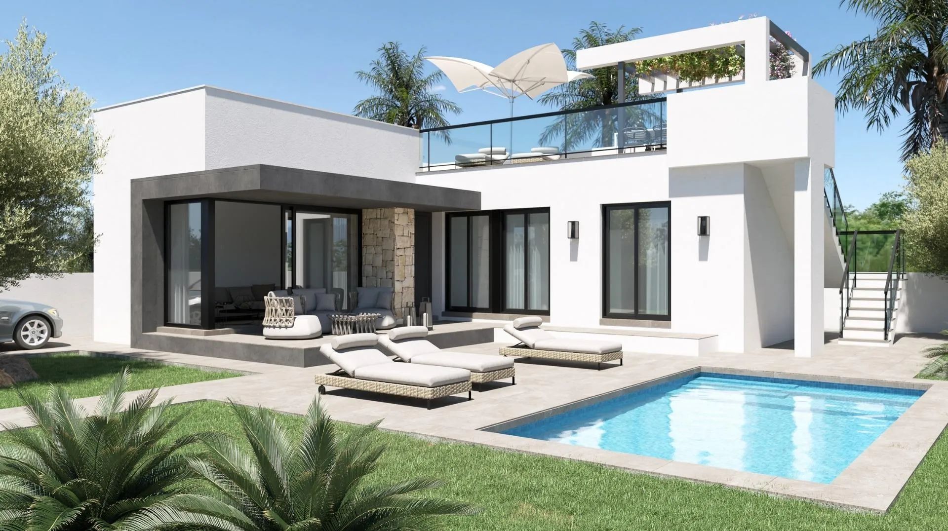 Luxe nieuwbouwvilla's in Els Poblets: modern wonen nabij de Middellandse zee foto {{pictureIndex}}