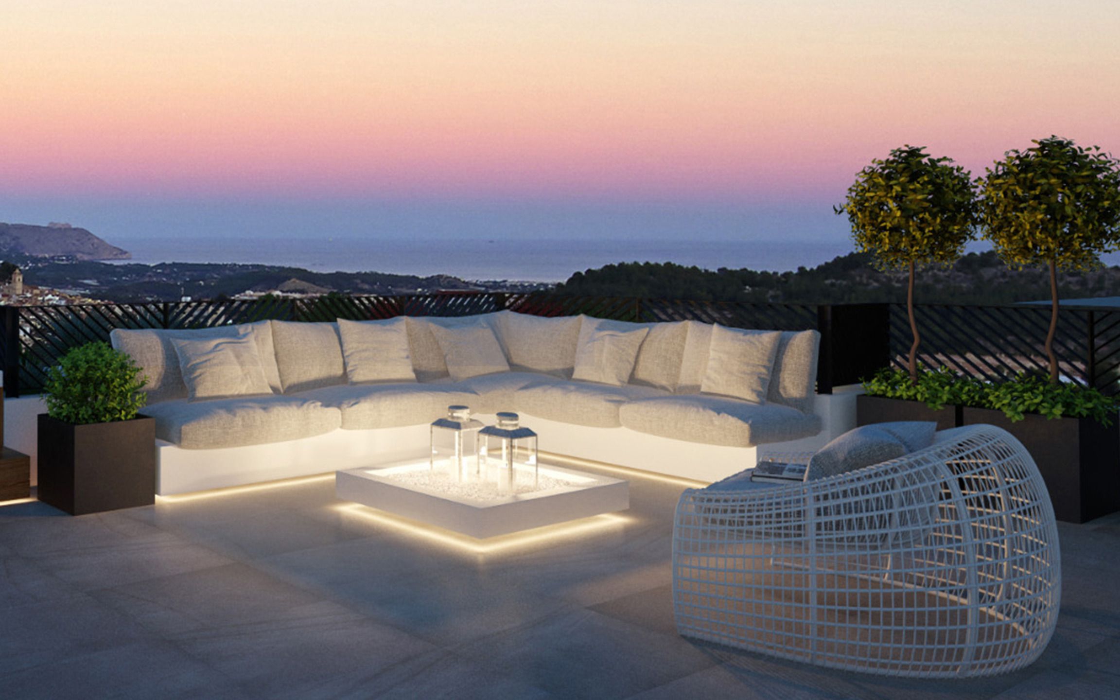 Spanje-sublieme villa's met zeezicht -bergvallei foto 7