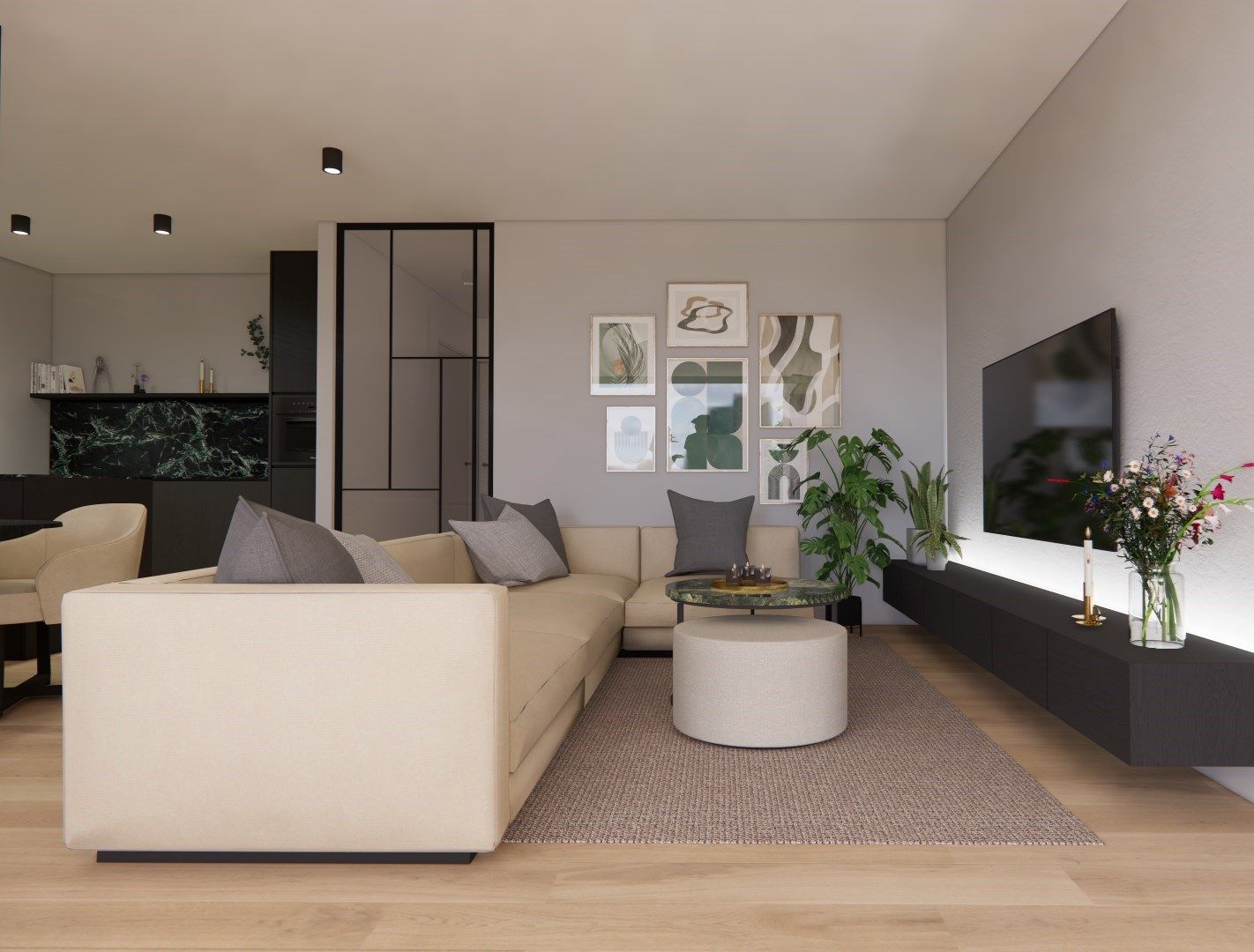 6% BTW - NIEUWBOUW GELIJKVLOERSAPPARTEMENT MET 1 SLAAPKAMER IN HET CENTRUM VAN KERMT foto 5