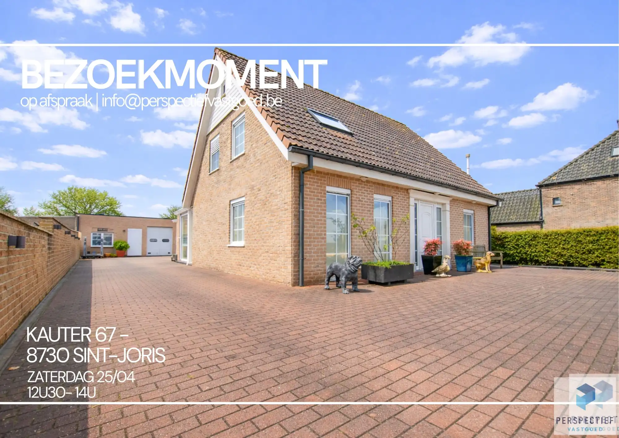 Hoofdfoto van de publicatie: BEZOEKMOMENT ZATERDAG 25/04 VAN 12U30 TOT 14U | Grote woning met loods in een rustige omgeving
