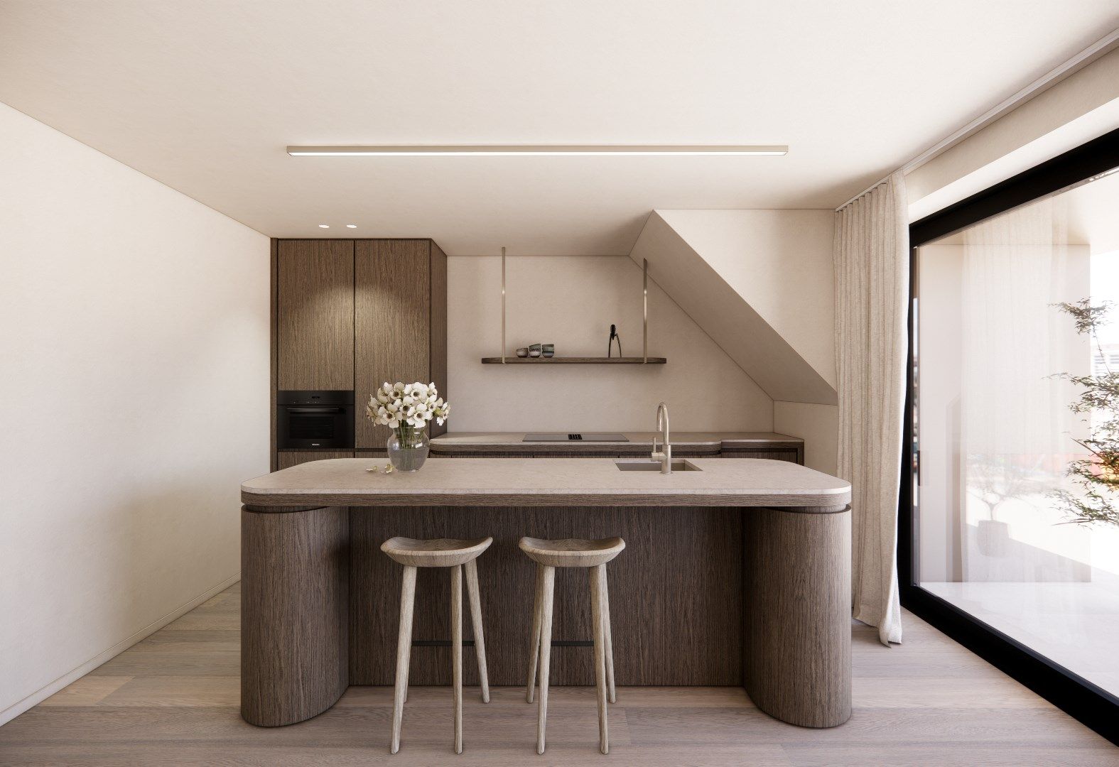 Nieuw duplex dakappartement met open zicht op het vernieuwde Burg. Fr. Desmidtplein.  foto 4