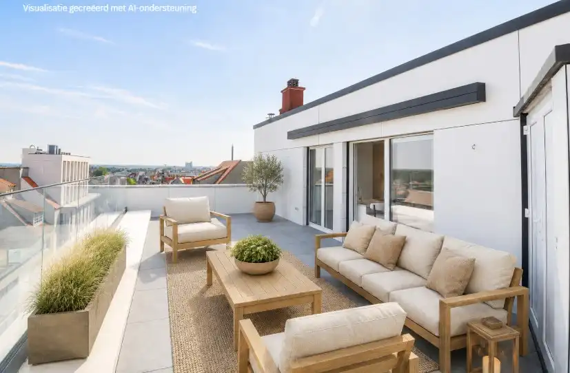 Volledig gerenoveerd dakappartement met een terras van ongeveer 45 m². foto 9