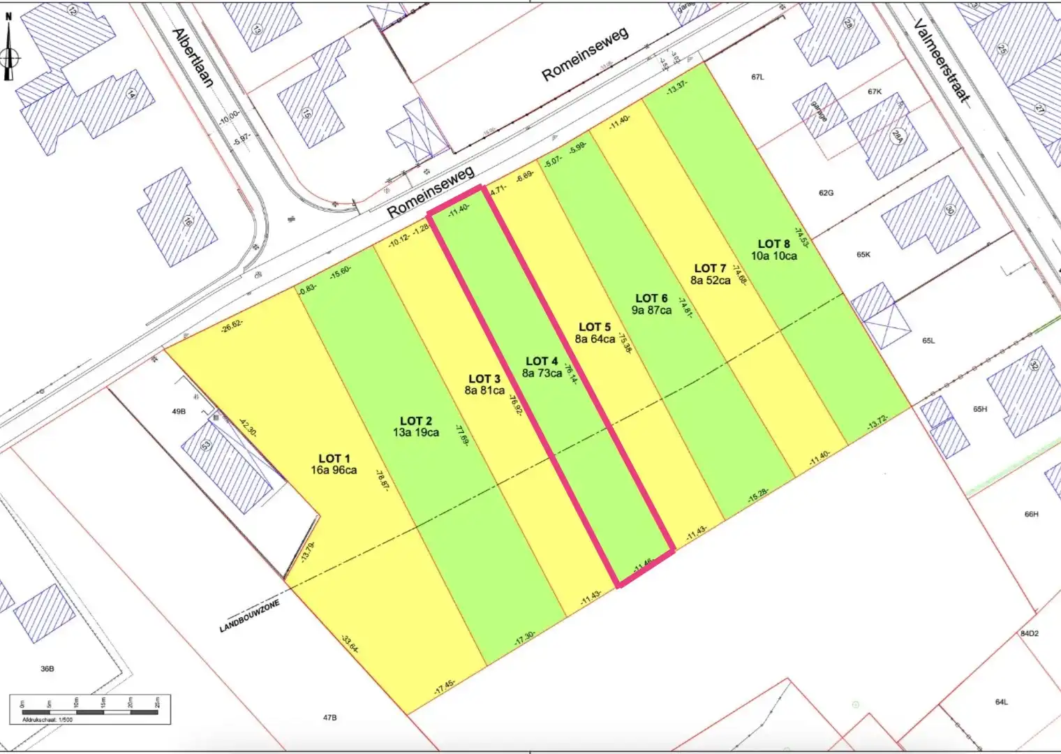 Bouwgrond van 873 m² voor halfopen bebouwing foto 2