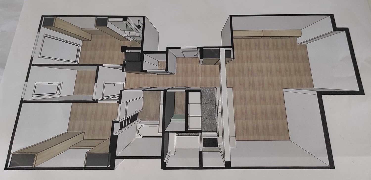 ONGEMEUBELD - NIEUW - Luxueus gerenoveerd appartement met 3 slaapkamers en met een OPEN ZICHT op het Burgemeester Frans Desmidtplein. foto 32