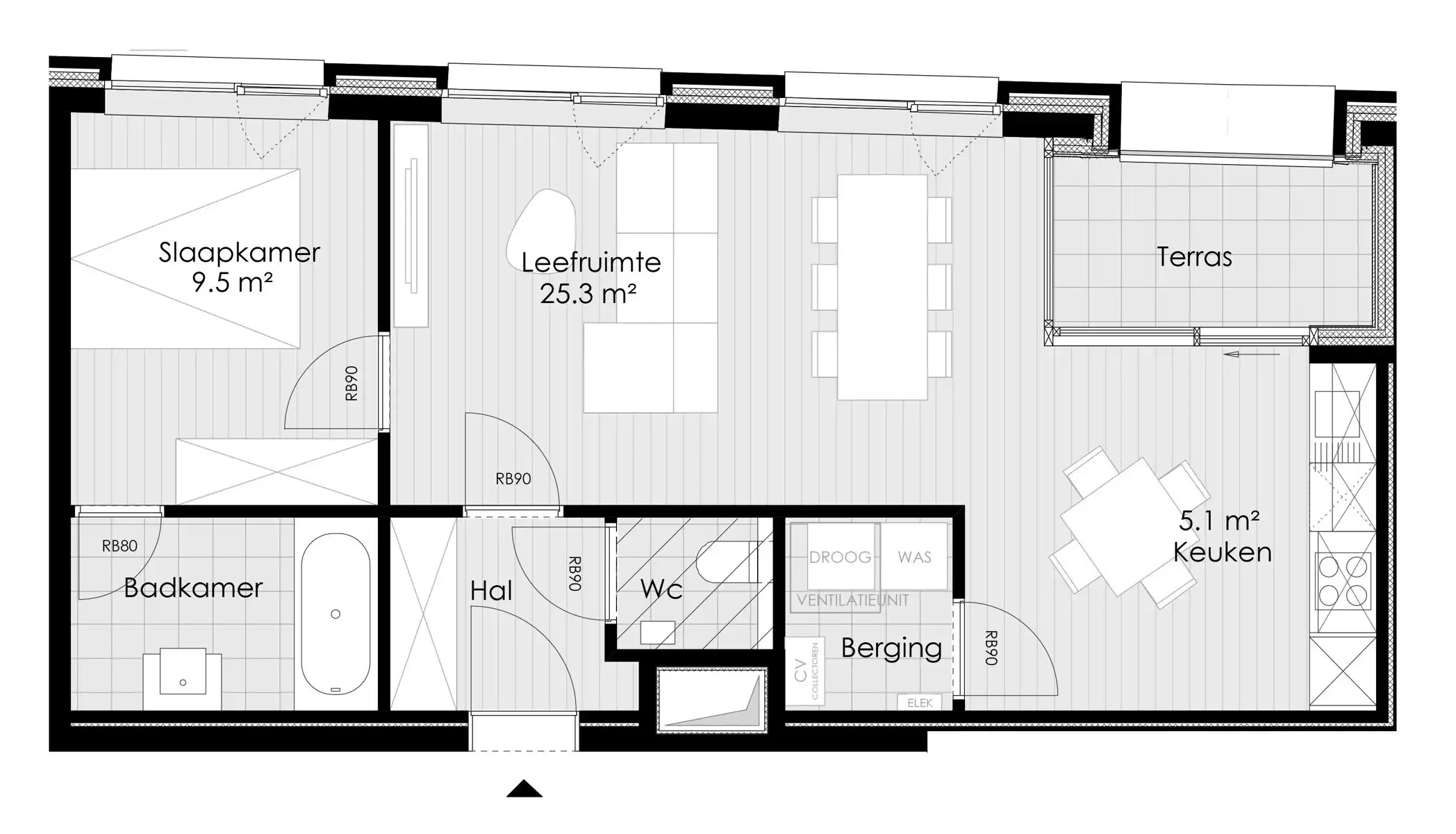 Prachtig gemeubeld 1-kamer appartement met TERRAS foto 12
