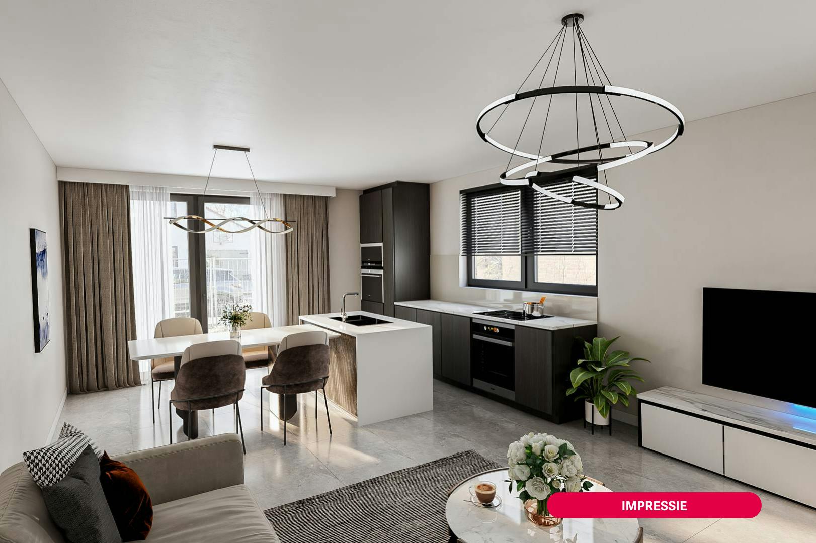 Nieuwbouwwoning met 3 slaapkamers te Sint-Michiels (Brugge) foto {{pictureIndex}}