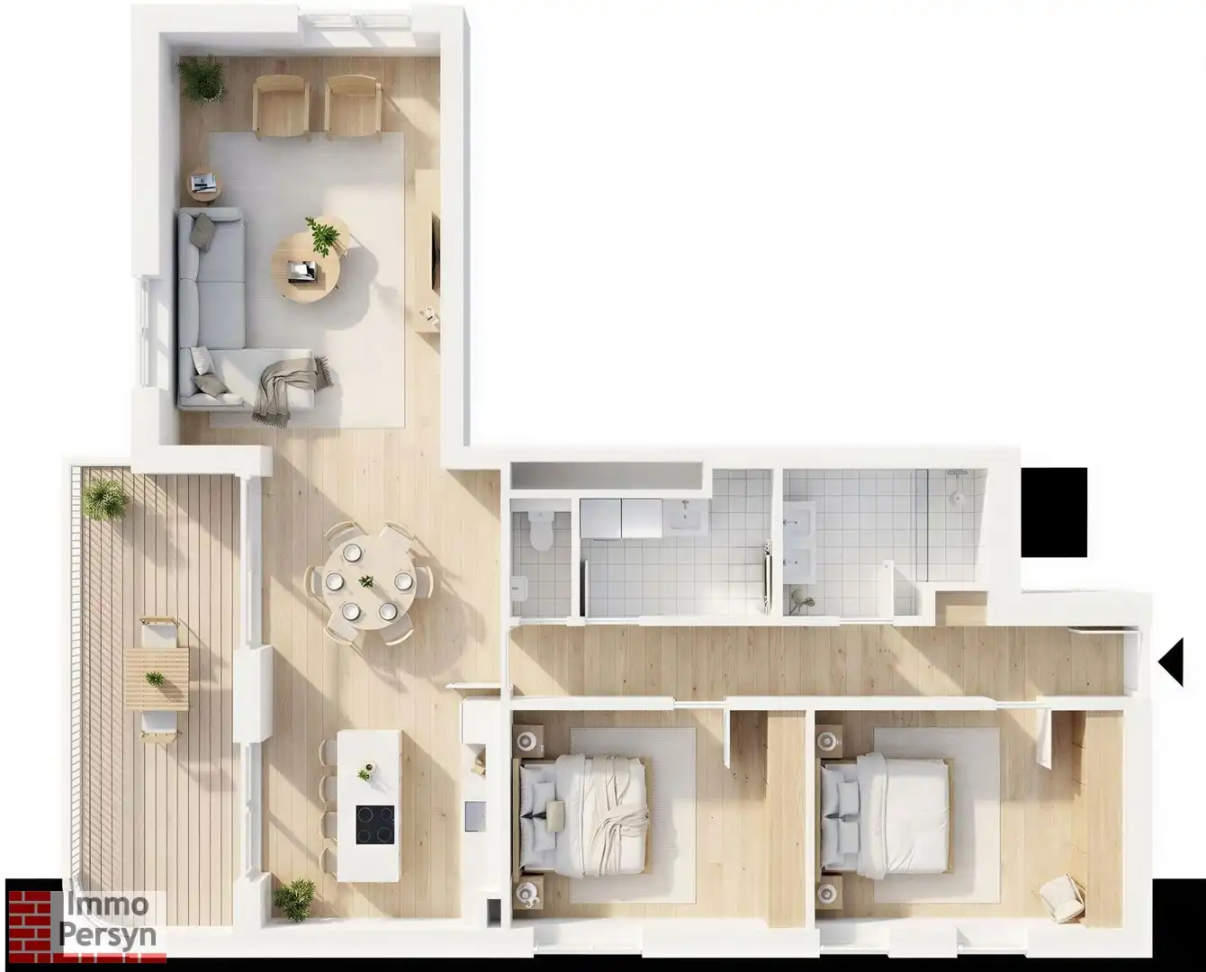 Nieuwbouw 3 slpk app met terras van 18m² met 6% BTW mogl foto 3