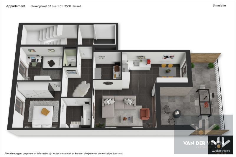 MOOI AFGEWERKT 2SLPK APPARTEMENT AAN QUARTIER BLEU foto 25