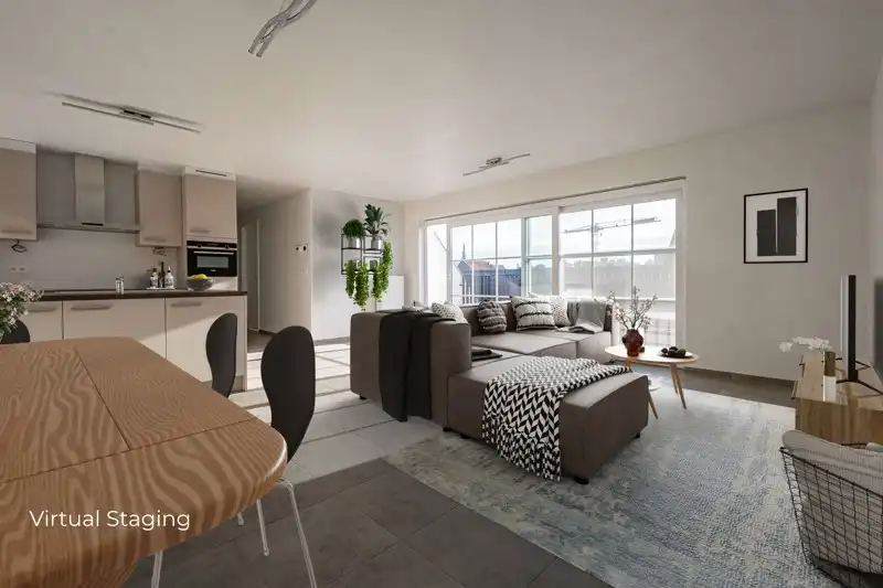 Jong, energiezuinig en modern tweeslaapkamer appartement met mooi terras op de tweede verdieping van residentie Aimé en André in hartje Waregem! foto 2