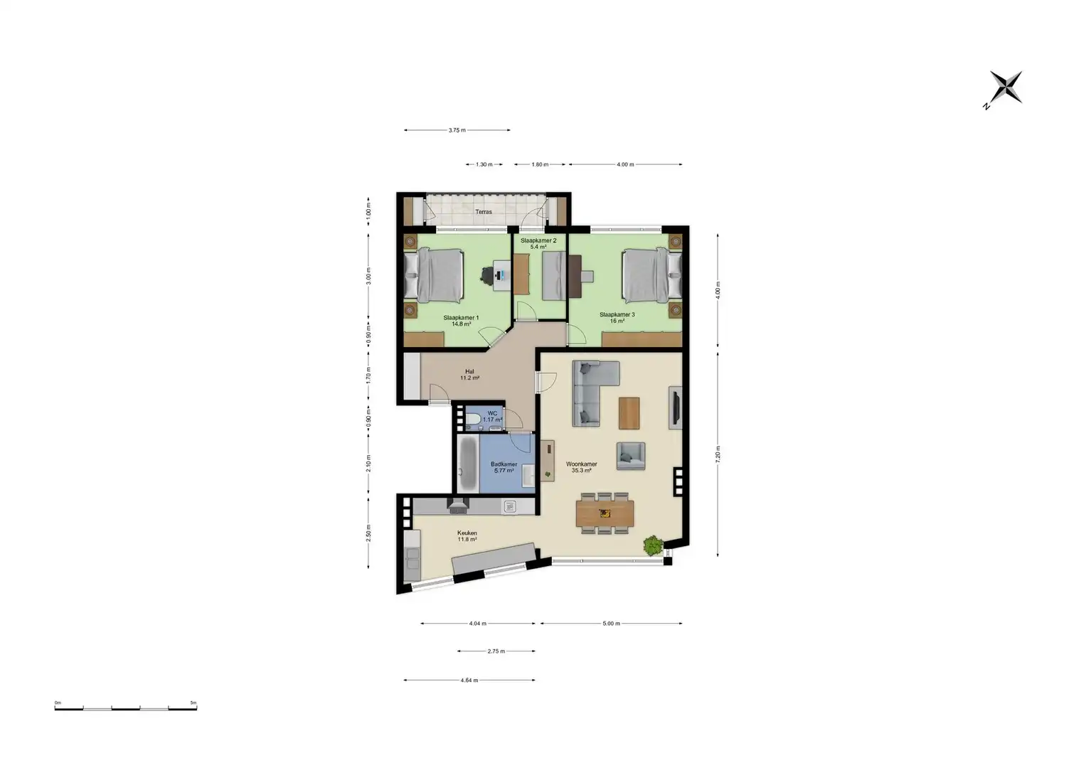 Ruim 3-slaapkamerappartement met garage in het centrum van Ruisbroek foto 21