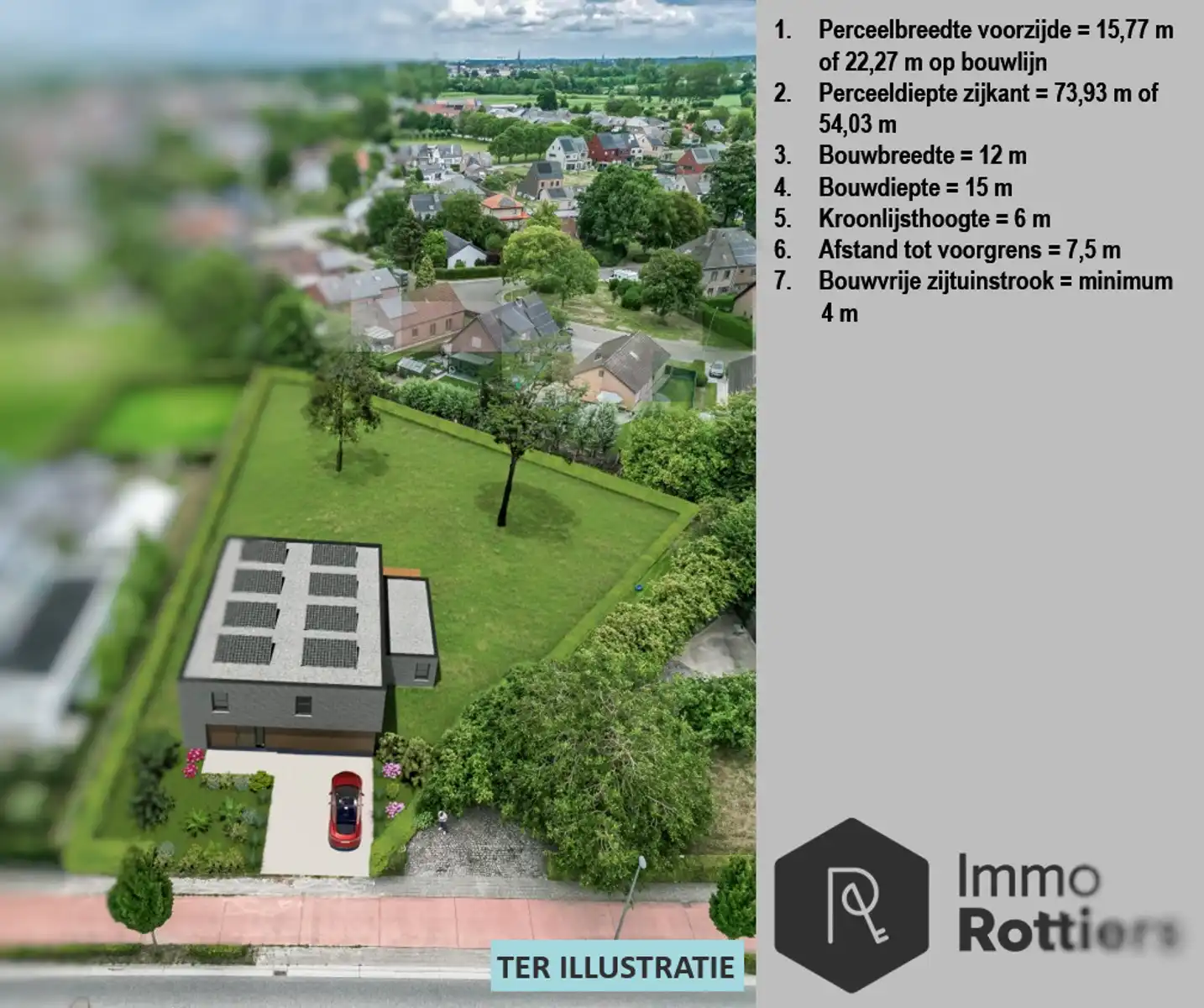 Prachtige bouwgrond (OB) van 22a77ca in het landelijke Steenhuffel foto 6