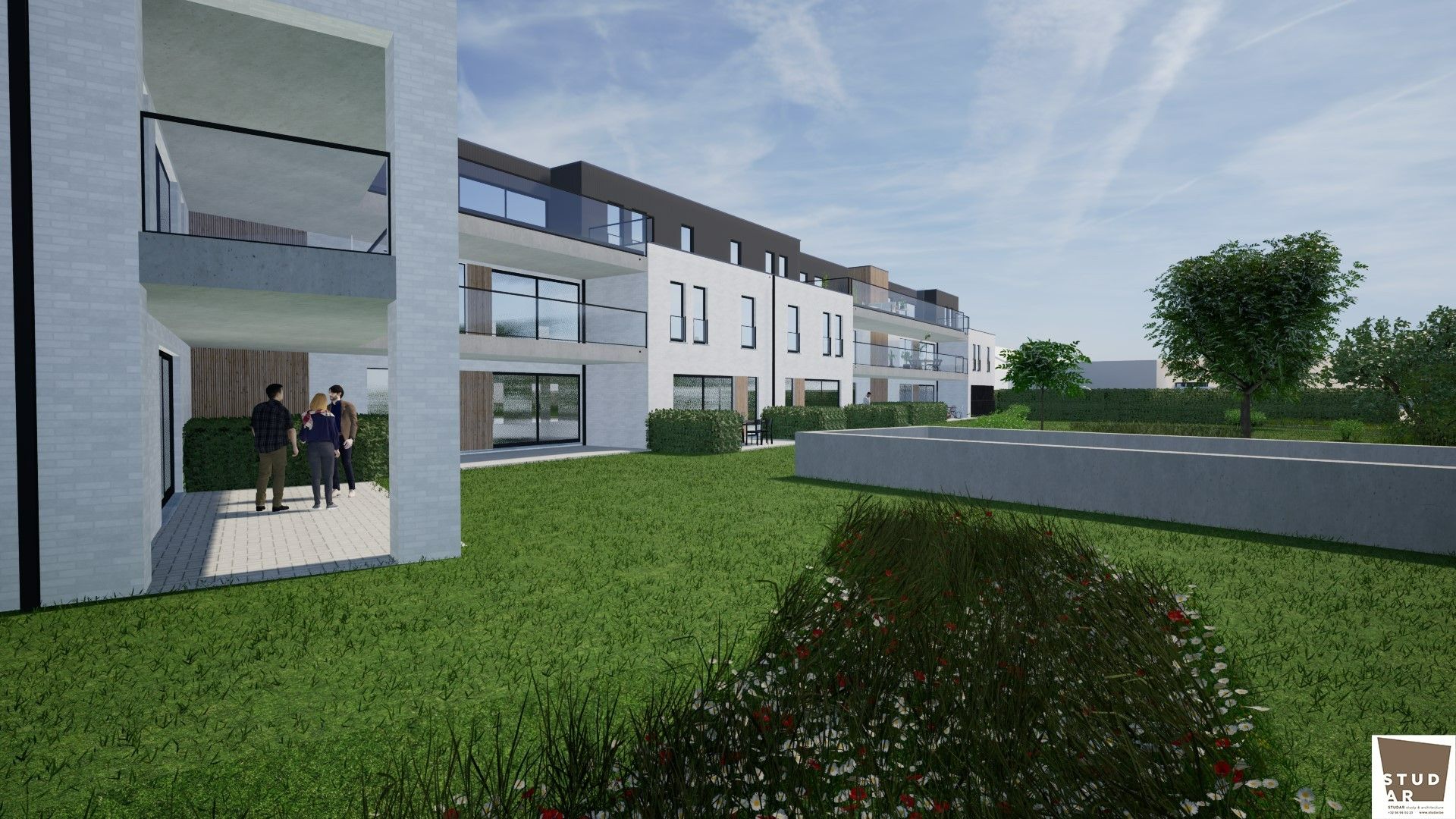 NIEUWBOUW PROJECT / NOG 7 APPARTEMENTEN / GARAGES / STAANPLAATSEN / GROENZONE foto 4