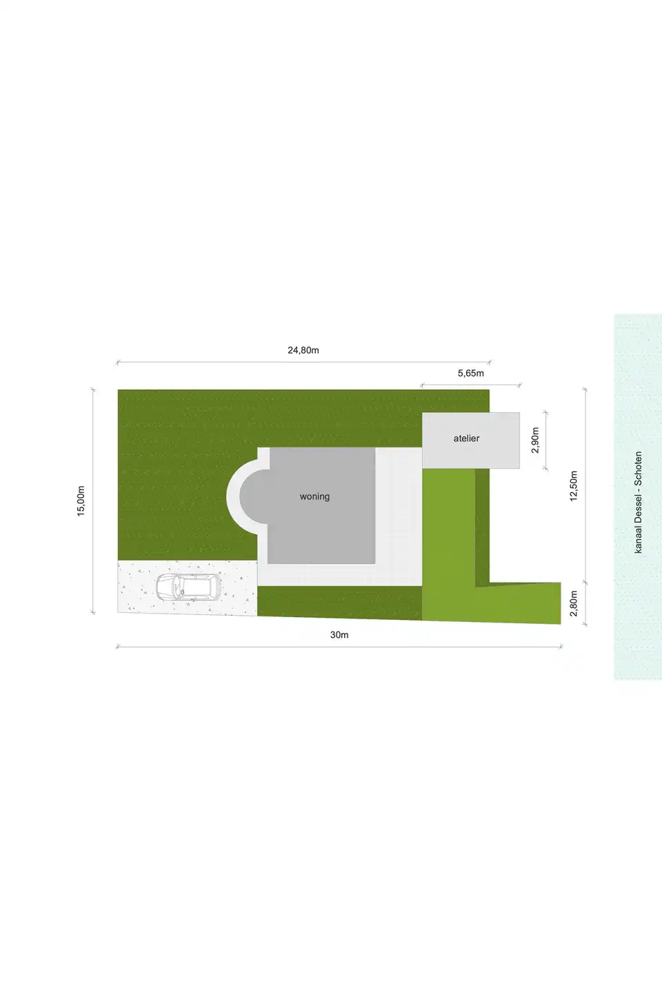 Ideaal gelegen bouwgrond van ca. 406 m² met een frontbreedte van ca. 15 meter, op een bijzondere locatie met een uniek zicht op de Schotense Vaart. foto 9
