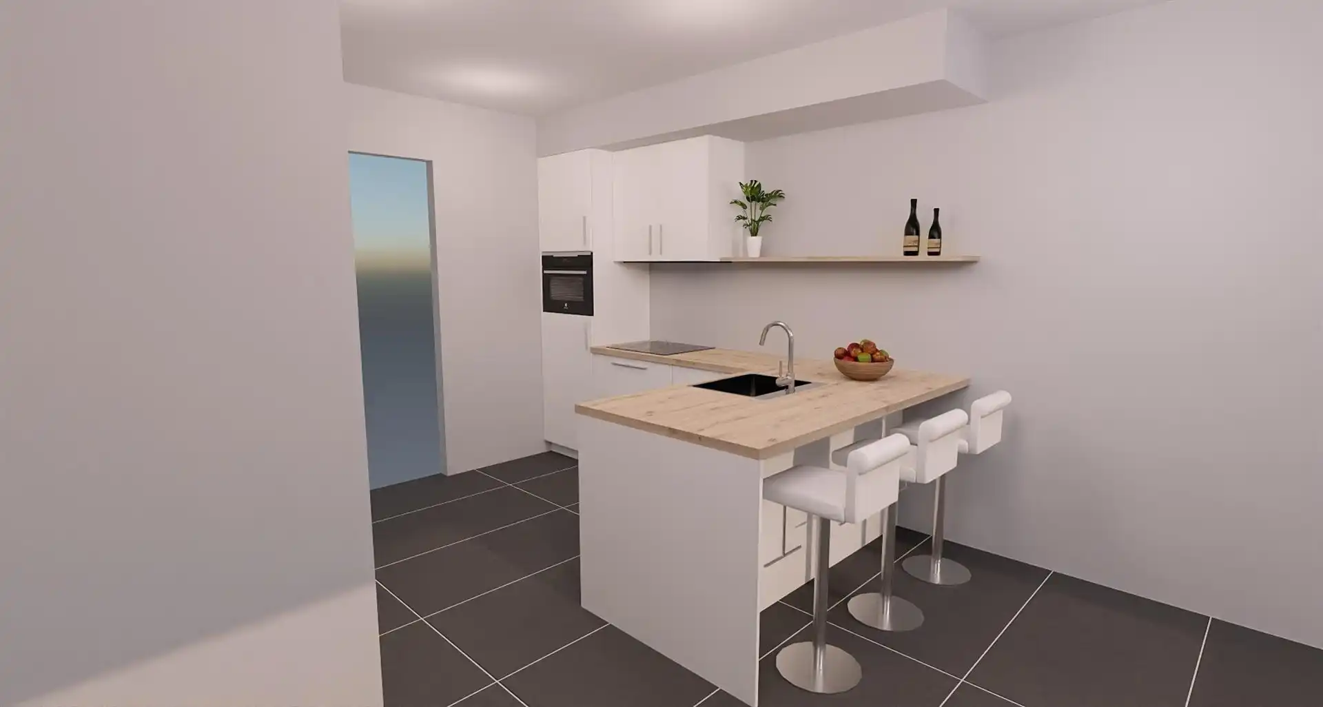 Licht en gezellig te maken 1 slaapkamer appartement foto 4