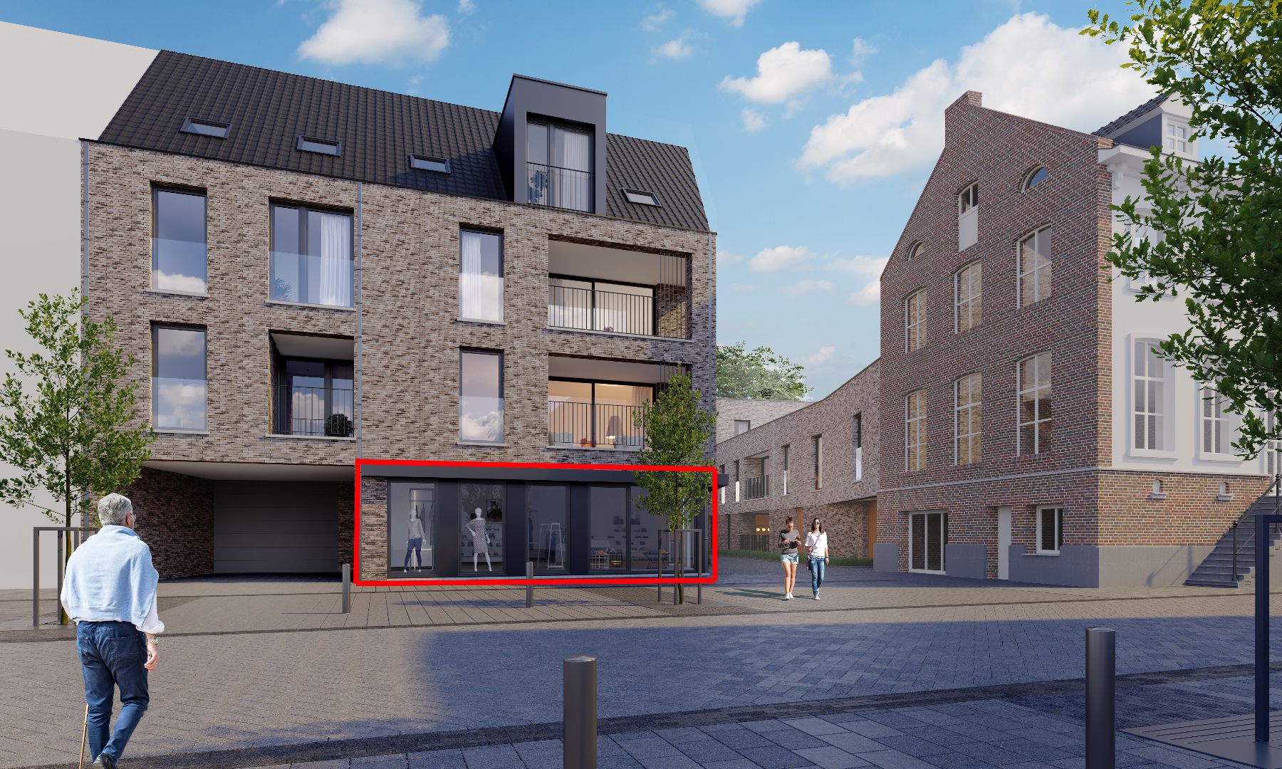 Gelijkvloers handelspand (0.1)  van 100,36m²  foto {{pictureIndex}}