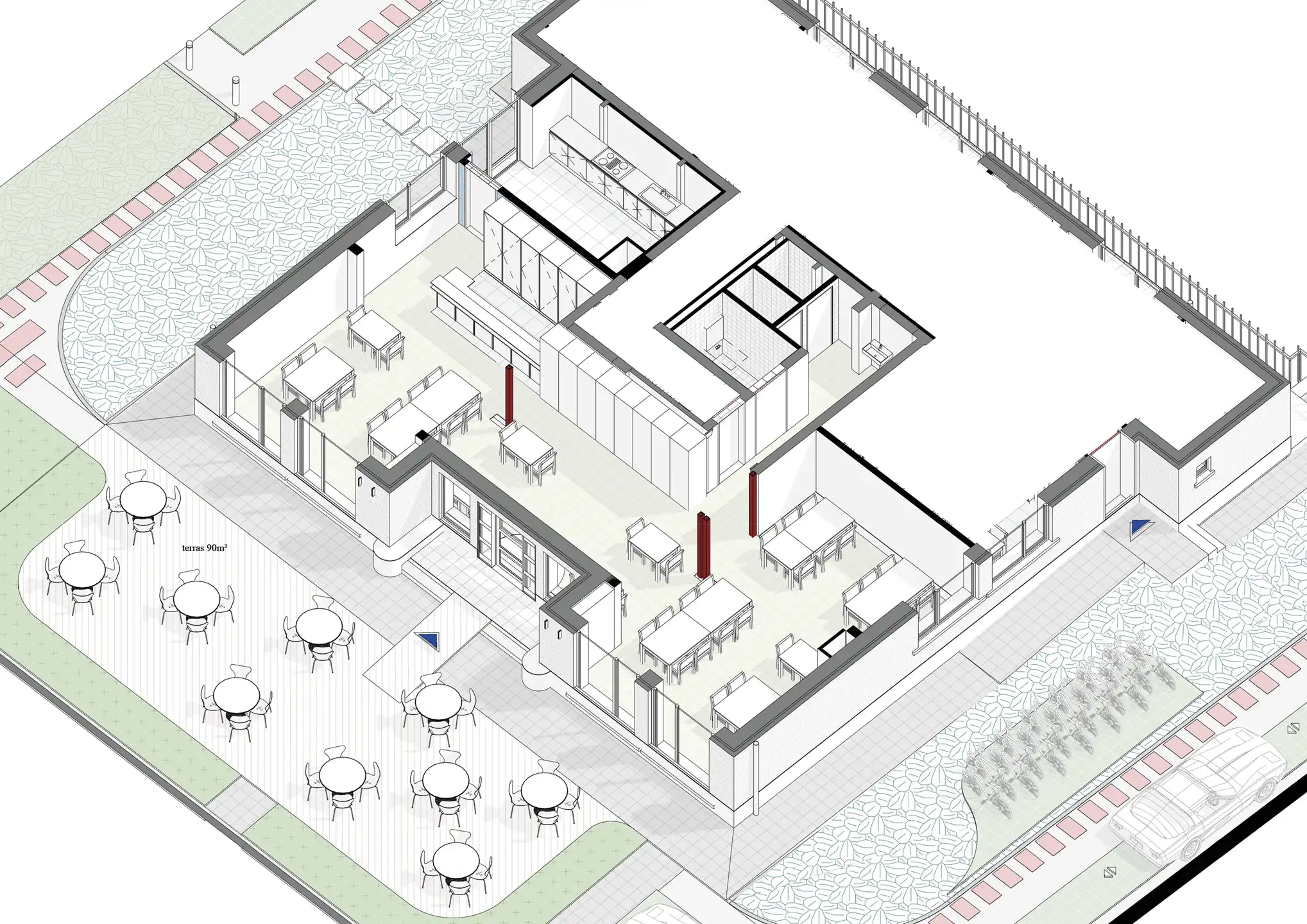 Karaktervolle horecaruimte met terras en kelder – volledig vernieuwd buitenschrijnwerk foto 3