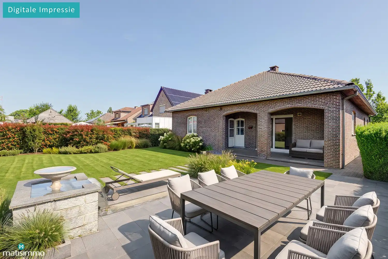 VERZORGDE EN VOLLEDIG GELIJKVLOERS INGERICHTE GEZINSWONING MET 3 SLAAPKAMERS EN TUIN IN RIEMST foto 33