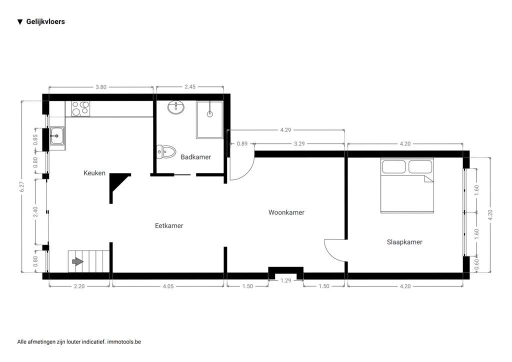 Gelijkvloers appartement met tuin en garage foto 18