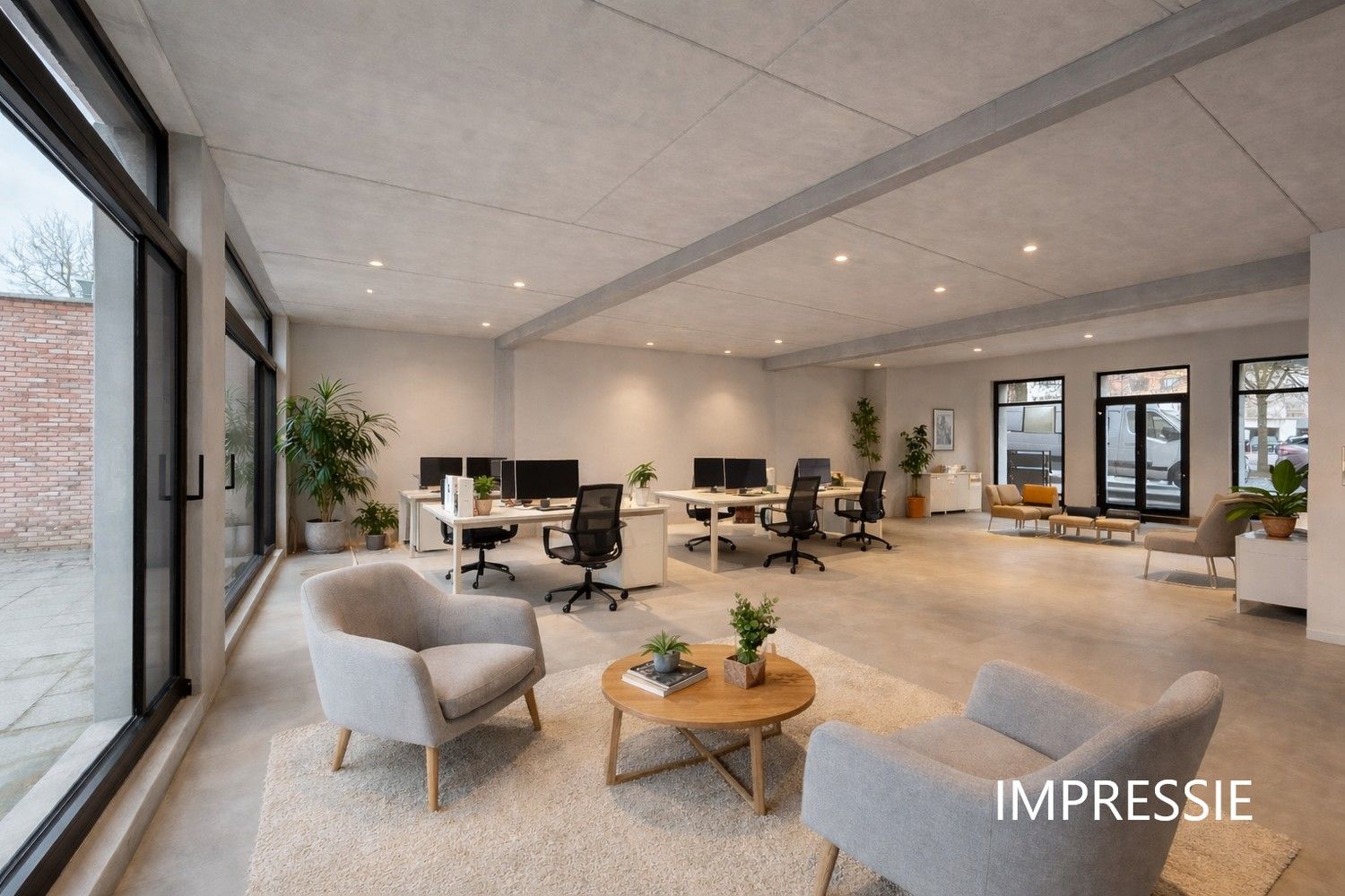 Casco kantoor te koop met privatieve zuidgeoriënteerd tuin foto {{pictureIndex}}