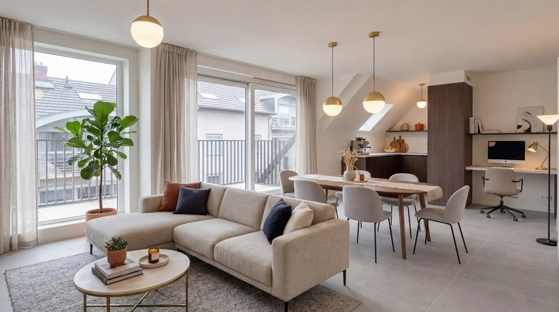 Nieuwbouwappartement met 2 slaapkamers & terras – 2e verdiep – Residentie Albert & Jerome foto 2