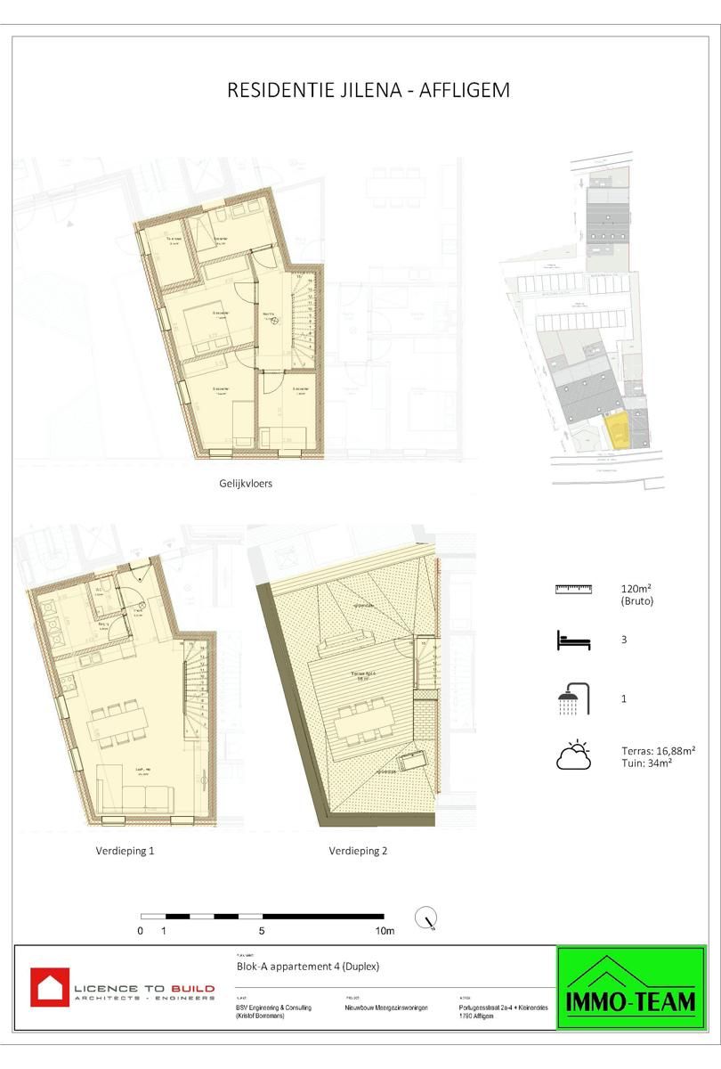 Recent BEN-appartement (triplex) met 3 slaapkamers en lichtrijk dakterras foto 4