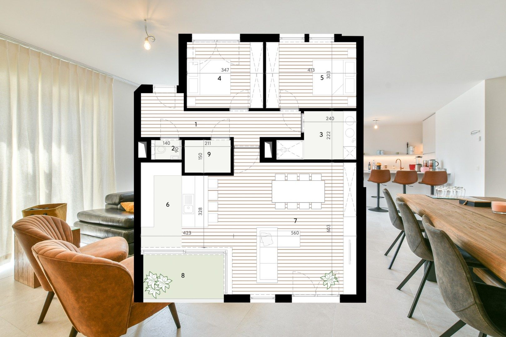 Prachtig nieuwbouwappartement met 2 slaapkamers op toplocatie te Wenduine! foto 2