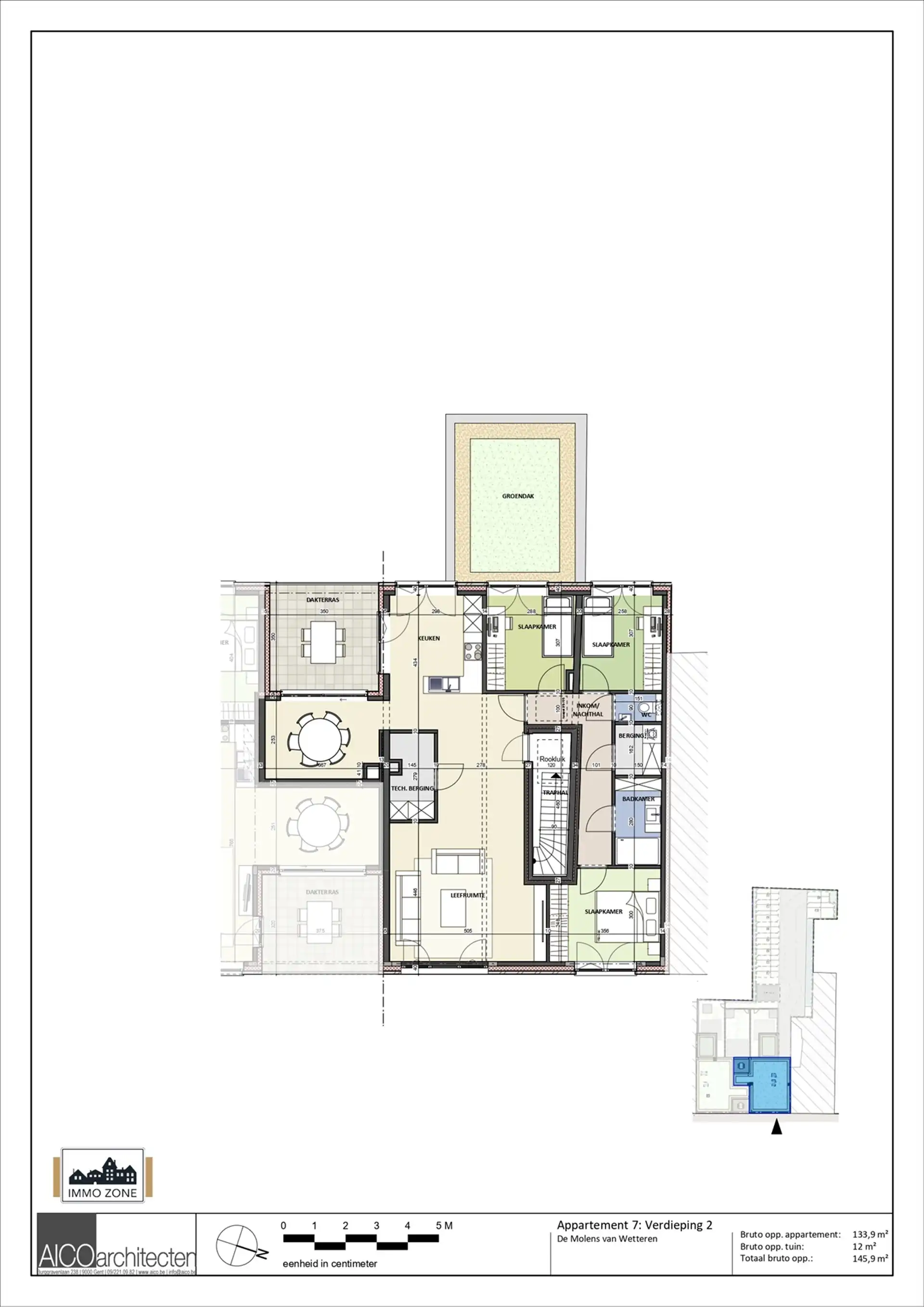 Nieuwbouw 3 slaapkamer appartement in centrum Wetteren foto 6