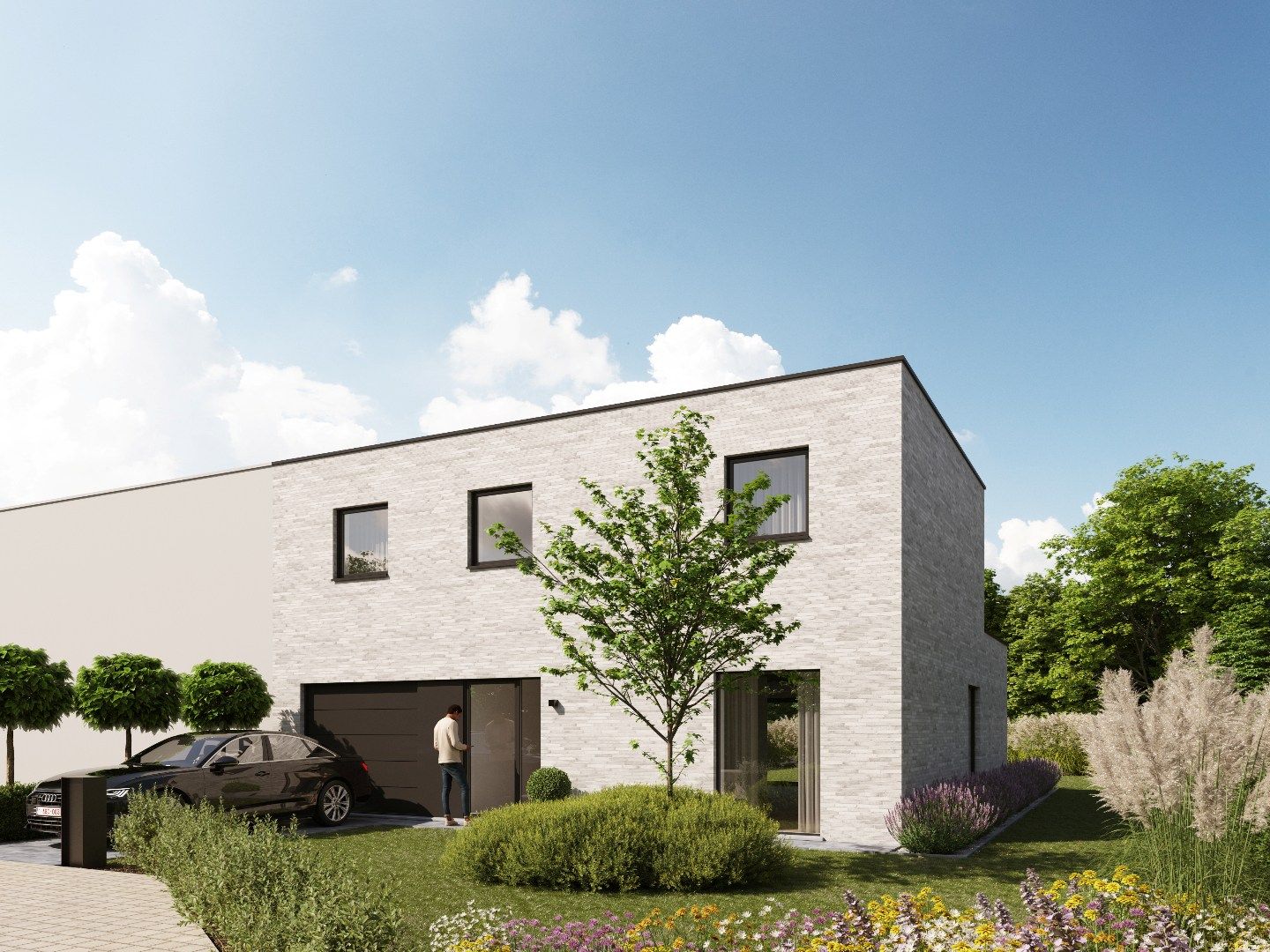 HALFOPEN NIEUWBOUWWONING MET 3-4SLPKS EN LANDELIJK ZICHT OP 568M² foto 2