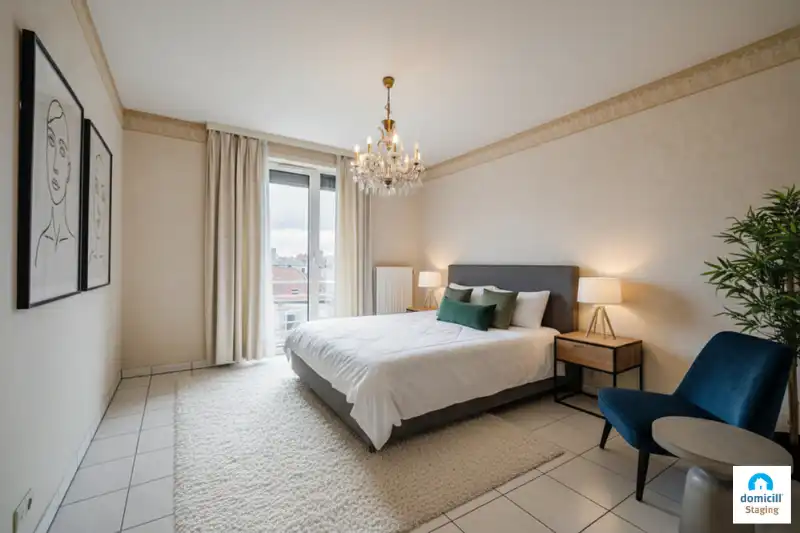 Roeselare-centrum. Lichtrijk 2-slaapkamerappartement in hartje Roeselare met vooraan en achteraan prachtige terrassen. Overal dichtbij en op 4 hoog gelegen ! foto 9