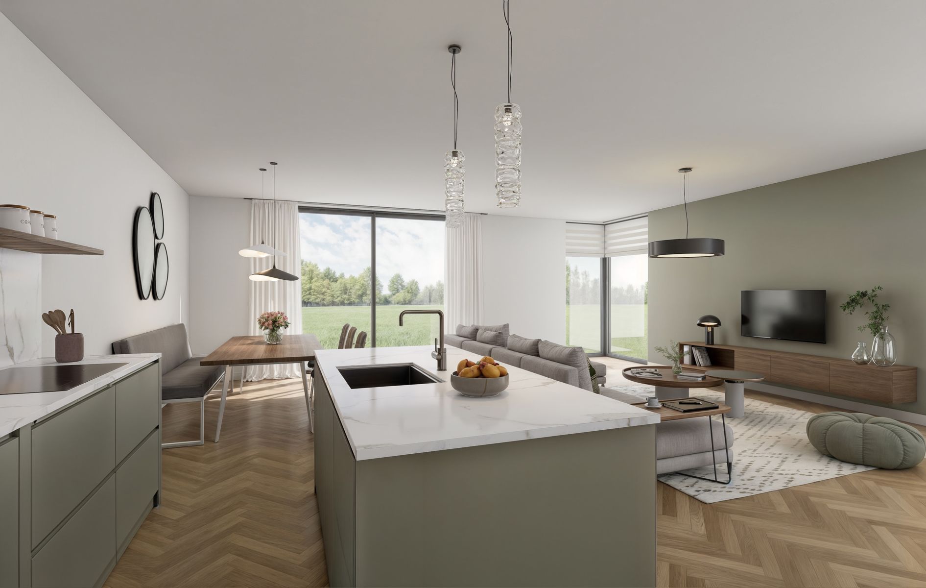 Moderne, energiezuinige (BEN) nieuwbouwwoningen in het landelijke Kalfort foto 6