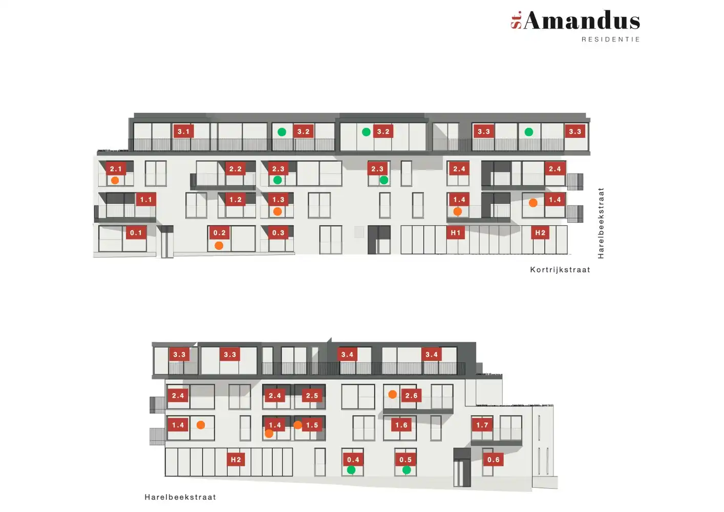 Ruim  2-slaapkamerappartement op het 1ste verdiep – Res. Sint Amandus foto 17