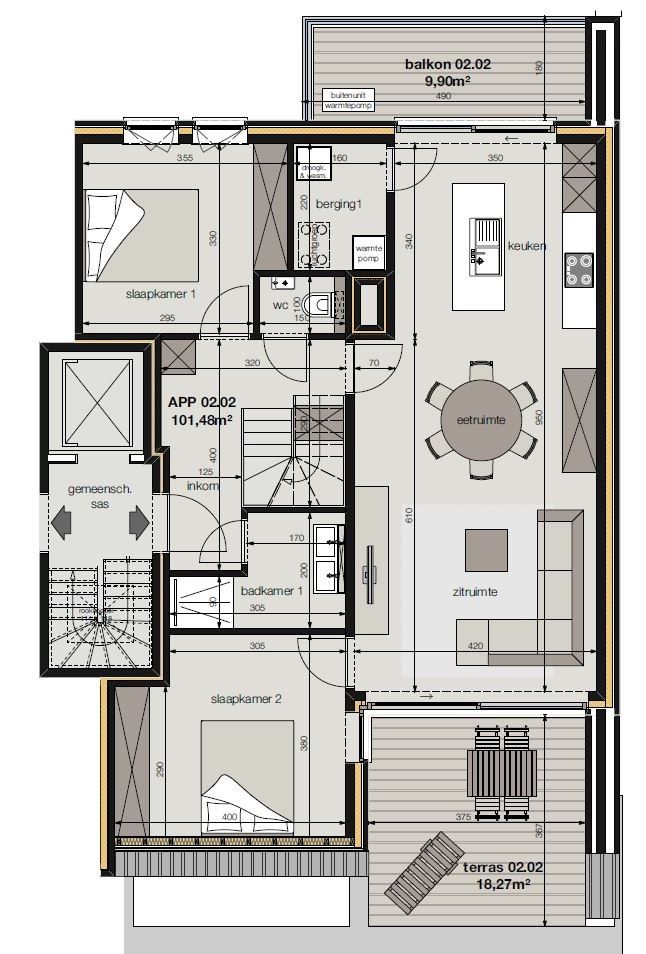 Luxueus appartement met twee terrassen en zicht op De Verdronken Weide foto 6