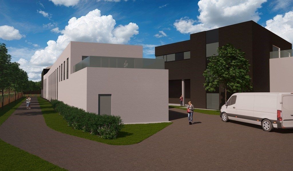 Vernieuwbouw magazijn met kantoor te koop aan de Voorhaven in Gent foto {{pictureIndex}}