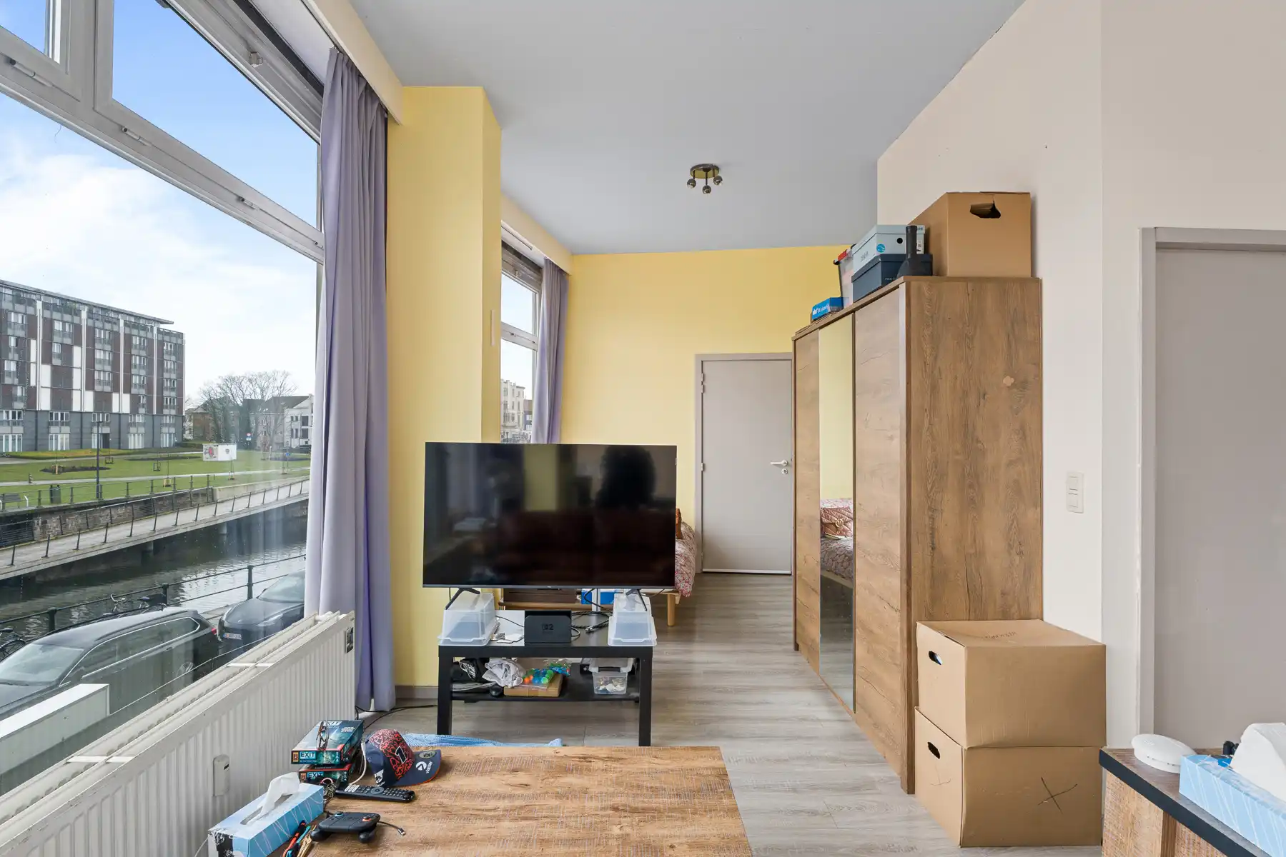 Hoekstudio met panoramisch zicht op de Coupure foto 2