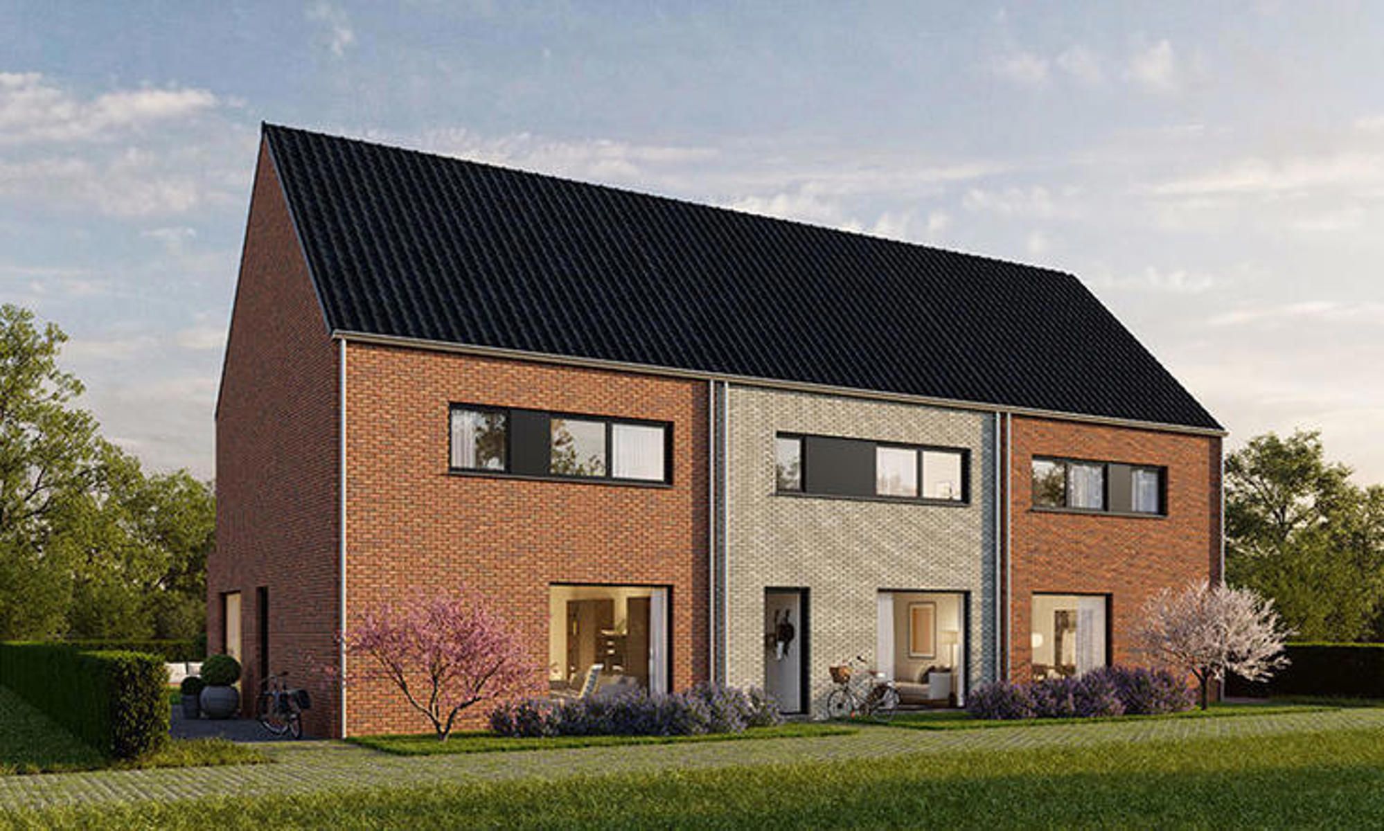 4 halfopen energiezuinige woningen in Denderleeuw foto 2