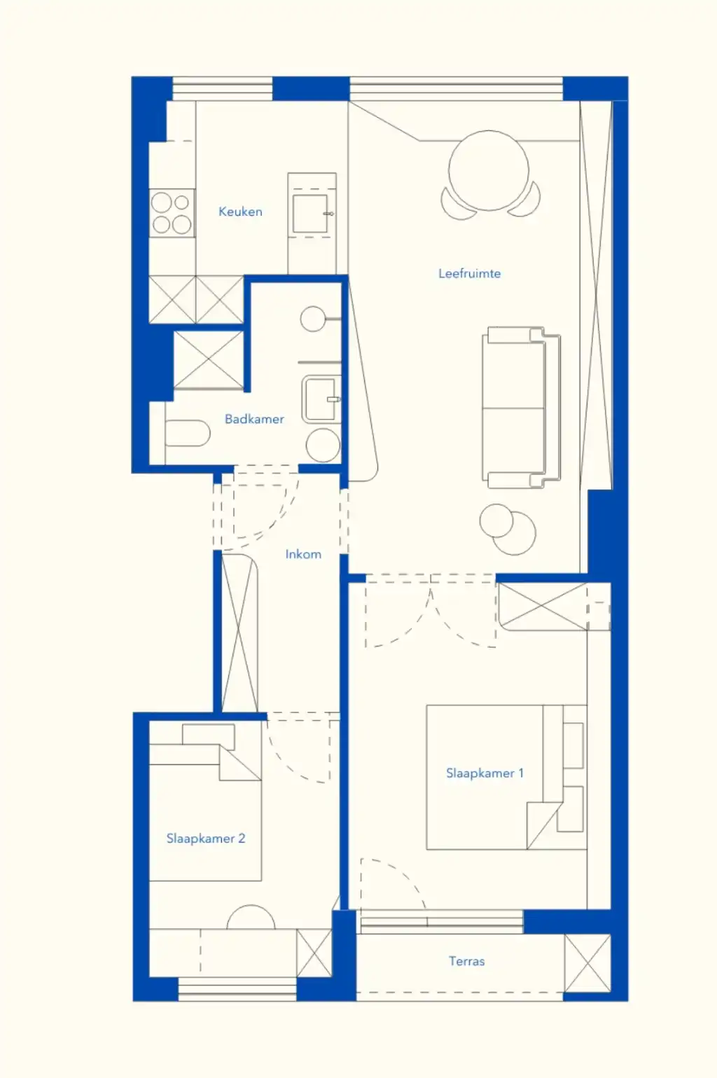 Stationsbuurt Gent-Sint-Pieters – gerenoveerd appartement met 2 slaapkamers en EPC A-score foto 15