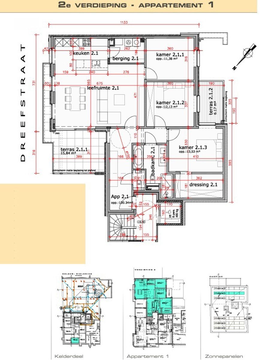 Appartement met 3 slaapkamers, dressing & 2 terrassen foto 3