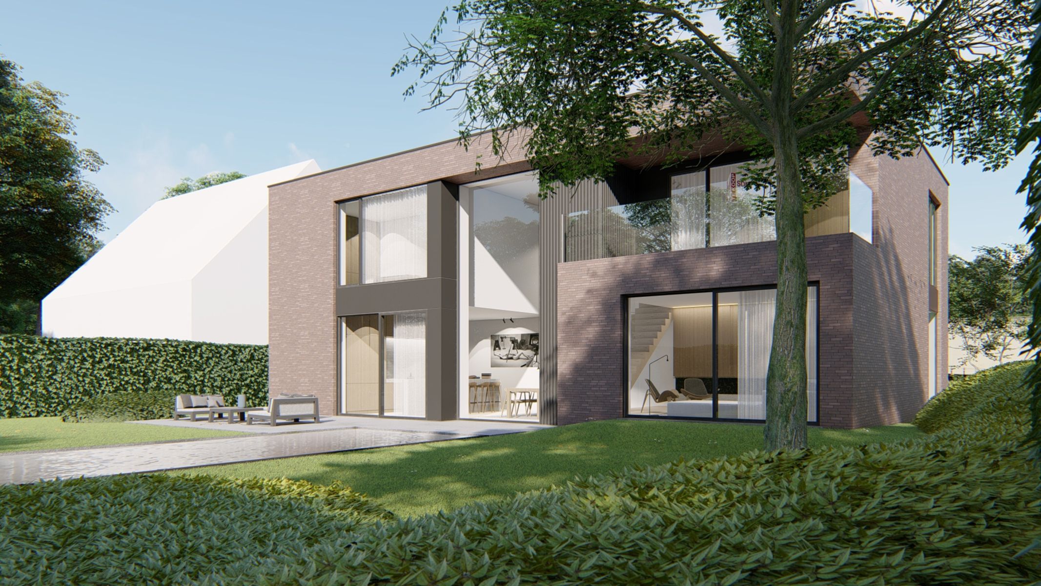 Semi-casco moderne nieuwbouw villa met o.a. 4 slpk en kantoor foto 24