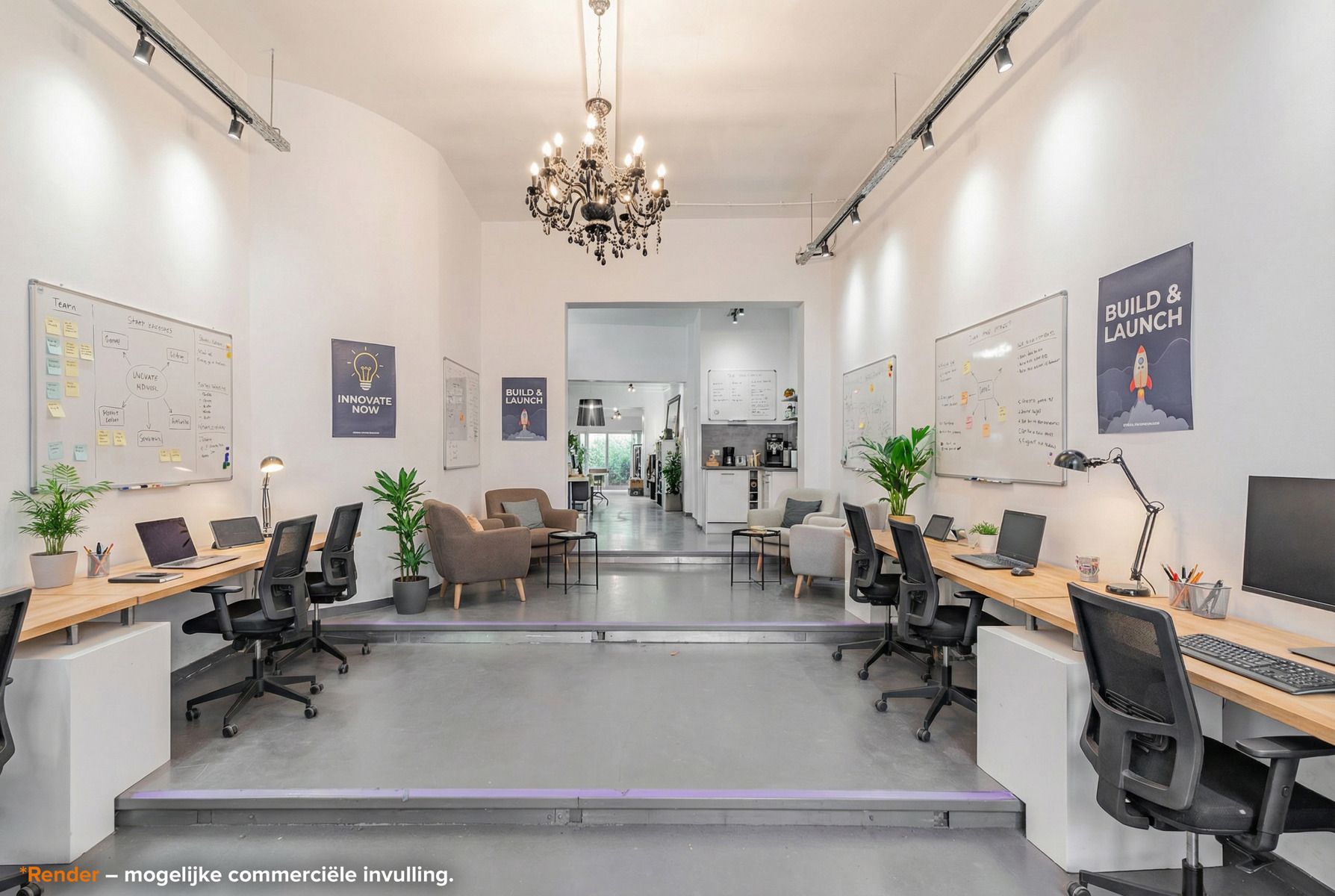 Gelijkvloerse handelsruimte in hartje Halle foto {{pictureIndex}}