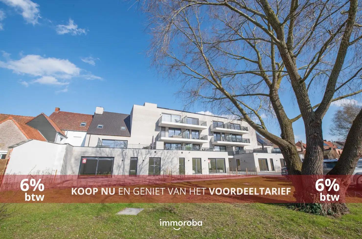 Gelijkvloers nieuwbouwappartement met 2 slaapkamers, tuin & terras – Residentie Albert & Jerome foto {{pictureIndex}}